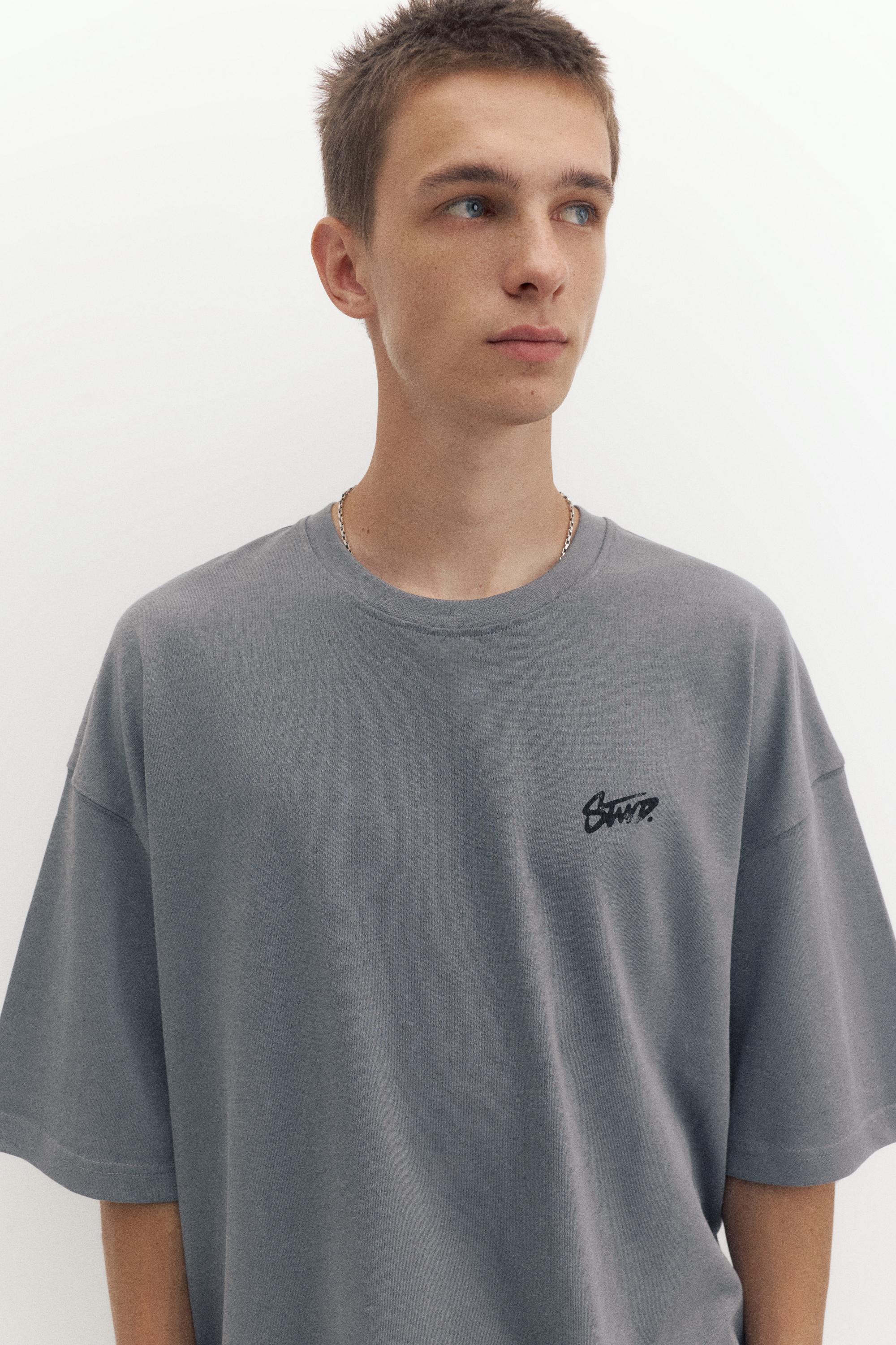 Oversize STWD T-shirt — Grey