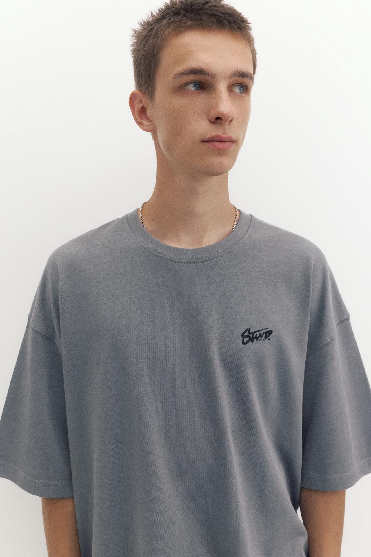 Oversize STWD T-shirt — Grey