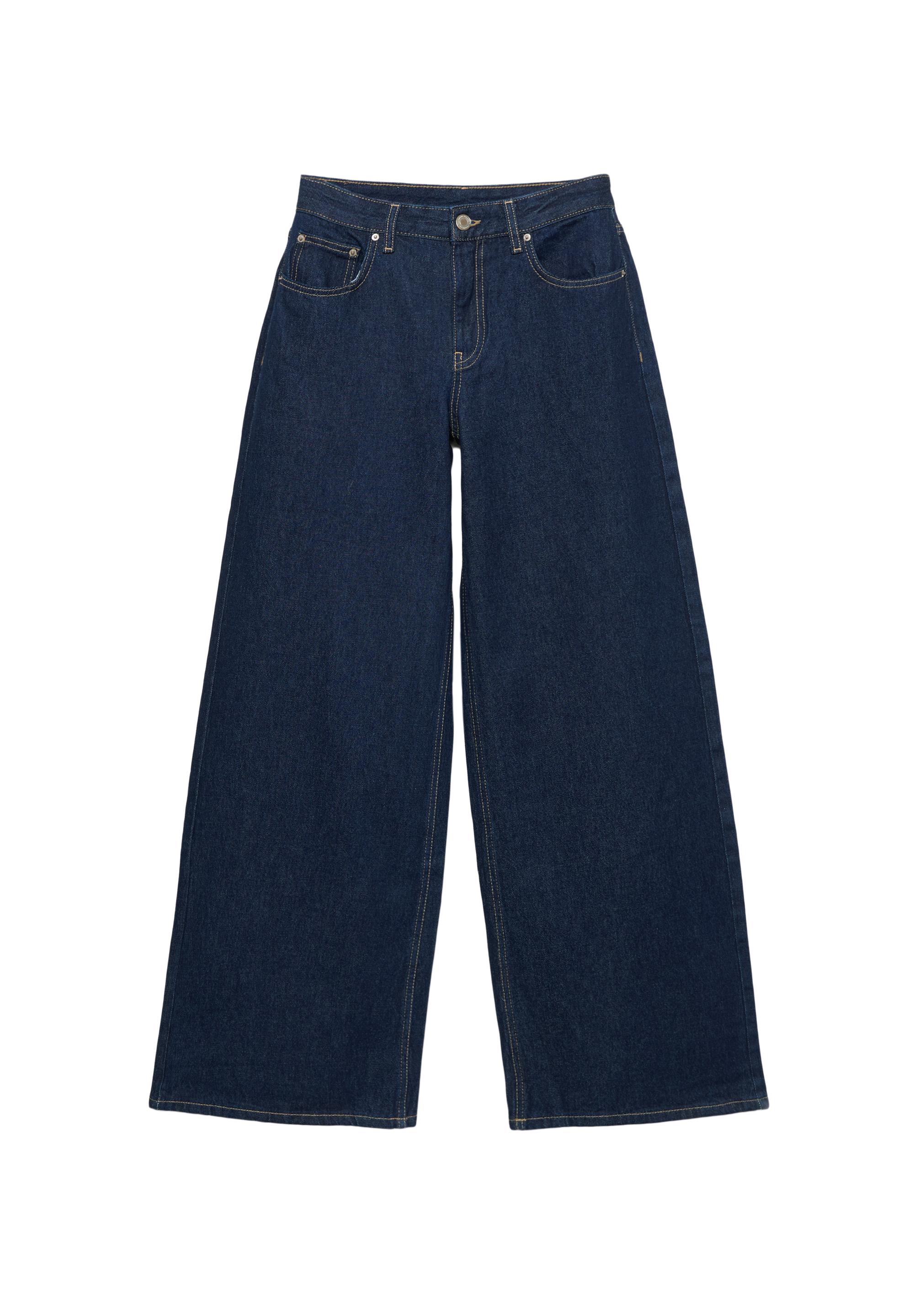 Low-rise wide-leg jeans — Dark blue