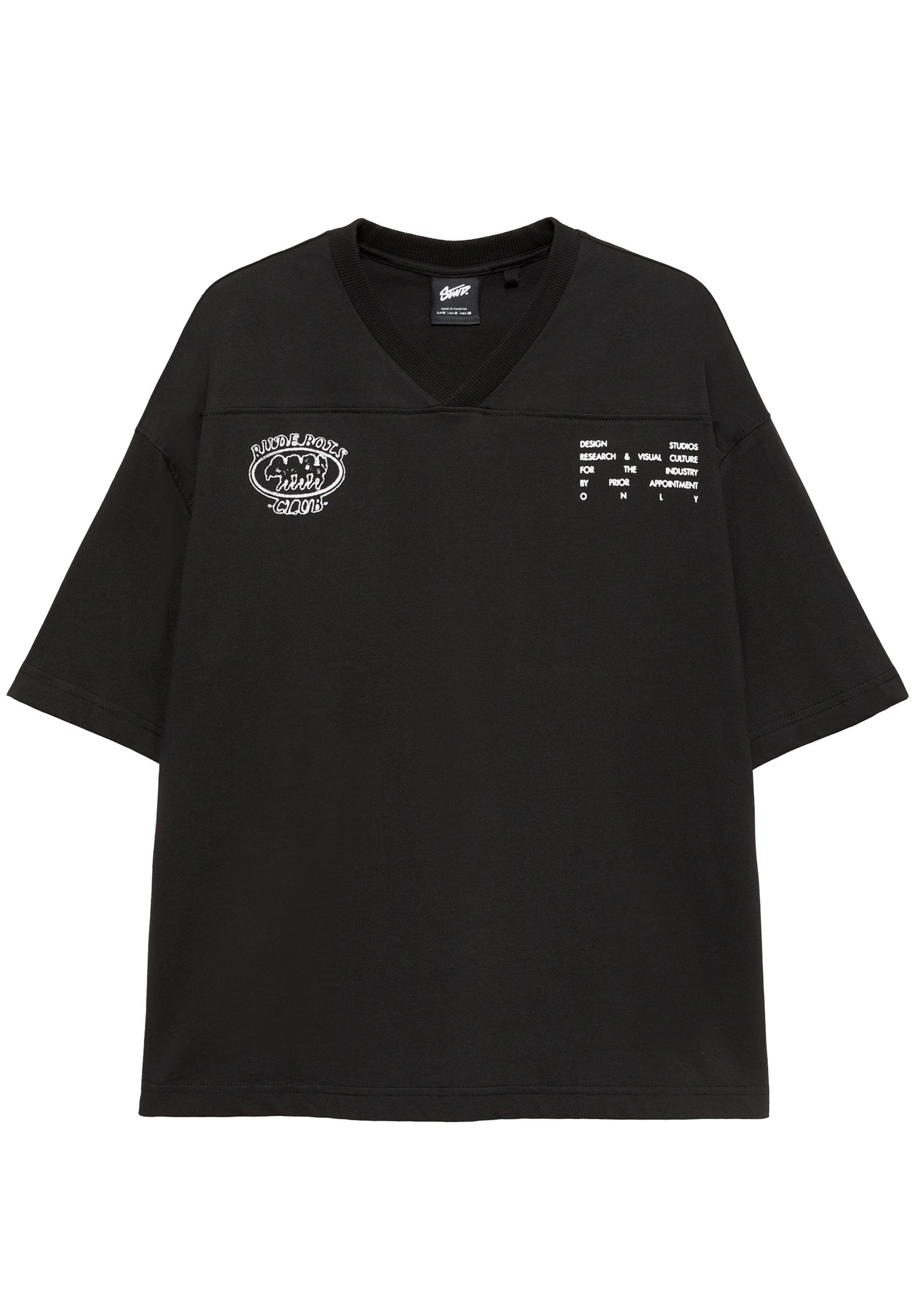 STWD V-neck T-shirt — Black