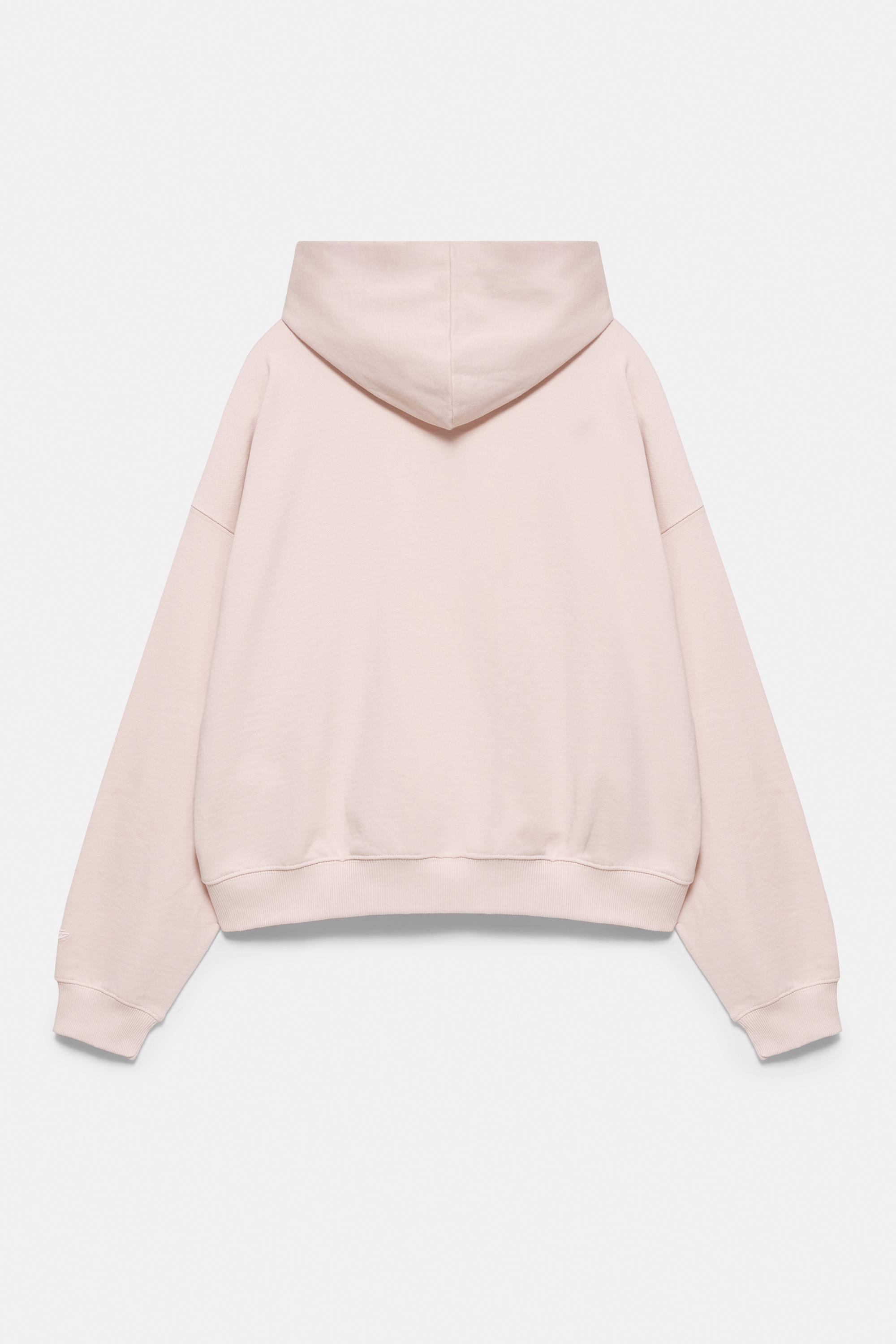 Oversize zip-up hoodie — Pink
