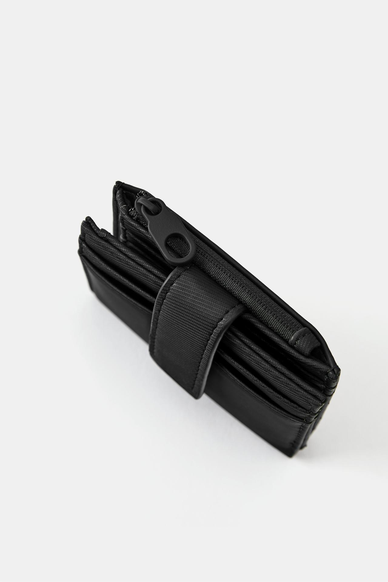 Rubberised wallet — Black