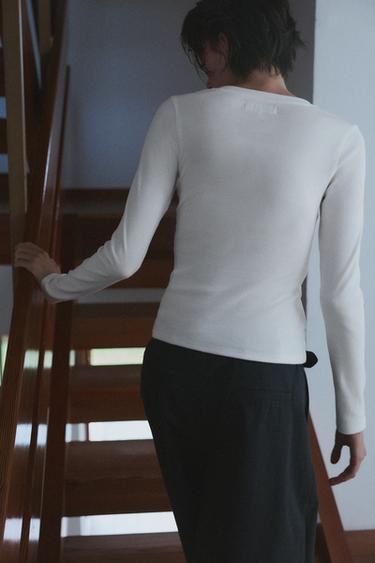 Slim fit henley neck T-shirt — Ice 3