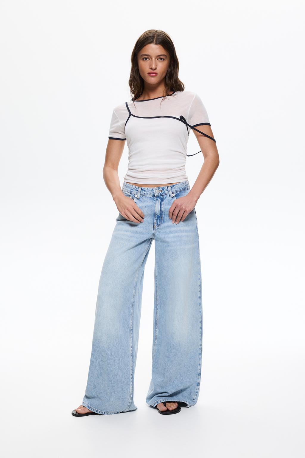Low-waist wide-leg jeans pull&bear1