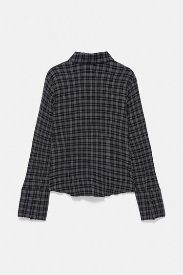 Darted check shirt — Anthracite grey 7
