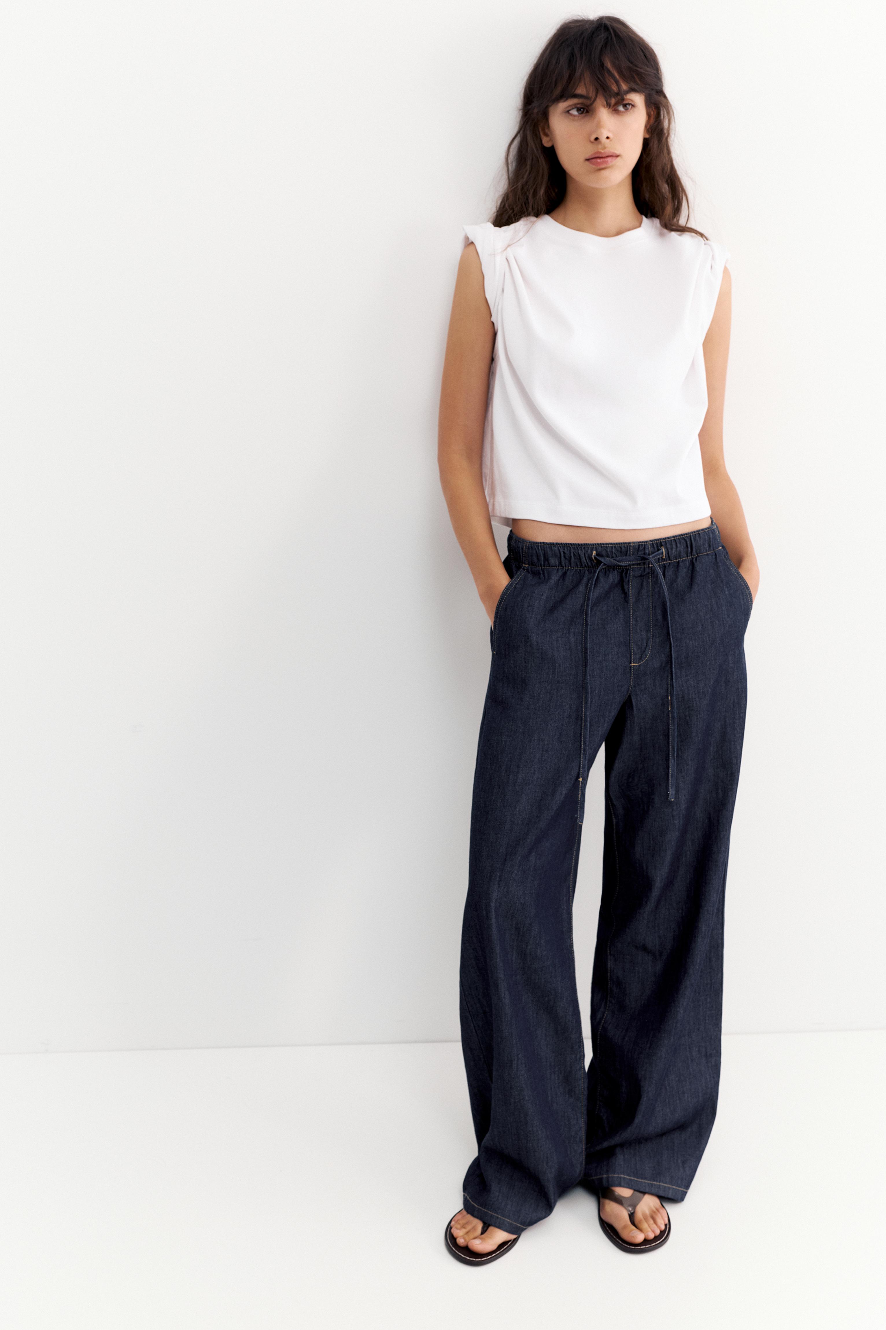 Low-rise jogger jeans — Navy