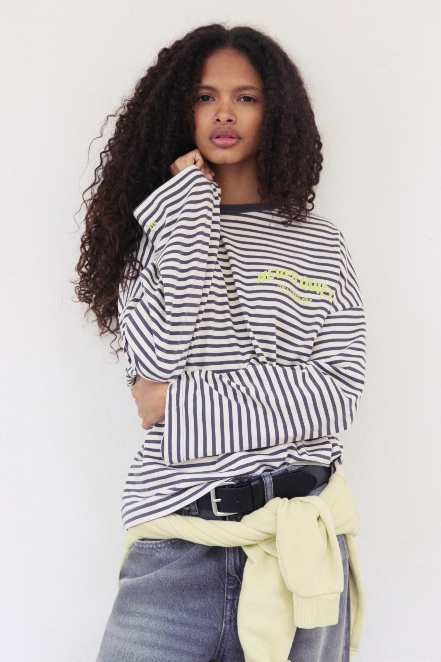 Camiseta Rayas Camiseta Larga Pull And Bear Buy Camisetas Manga