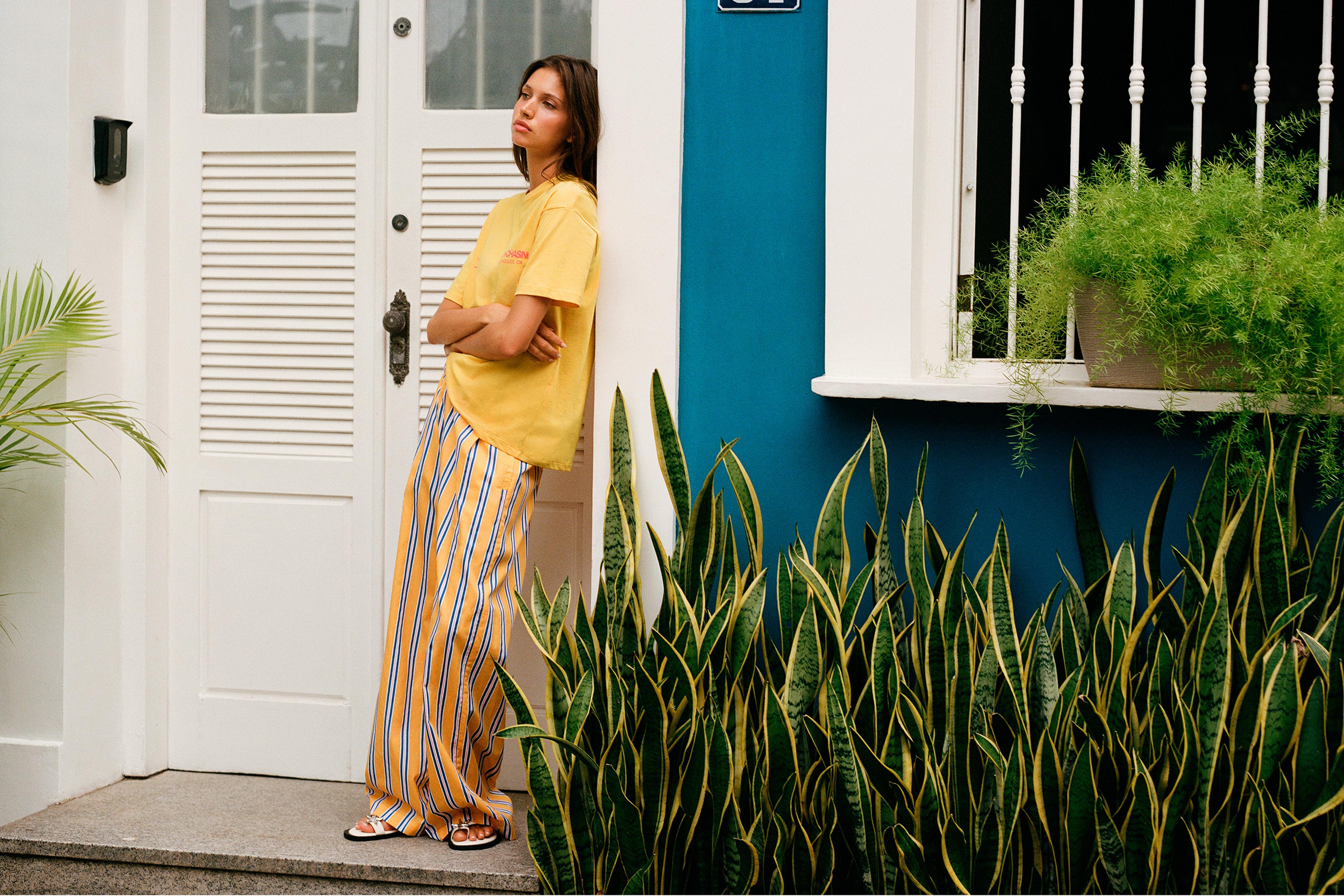 Çizgili pijama pantolon - Görsel 18