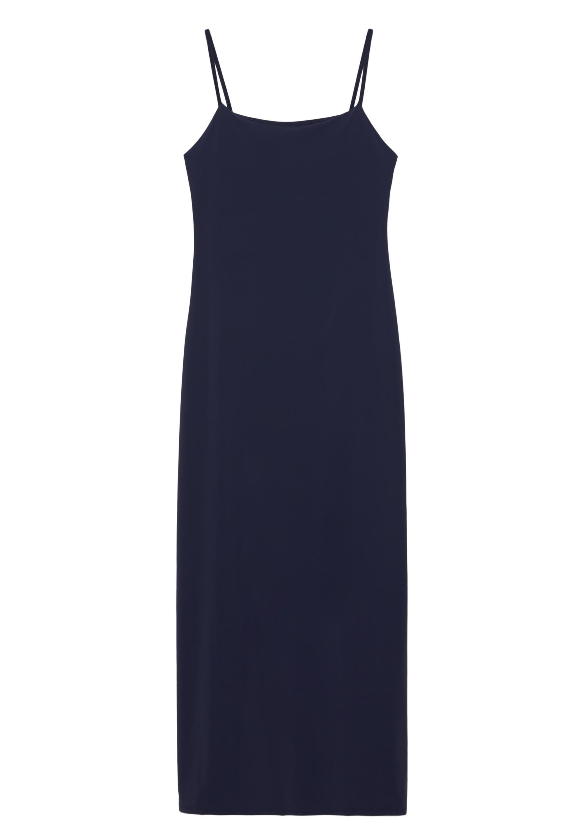 Polyamide strappy midi dress — Navy