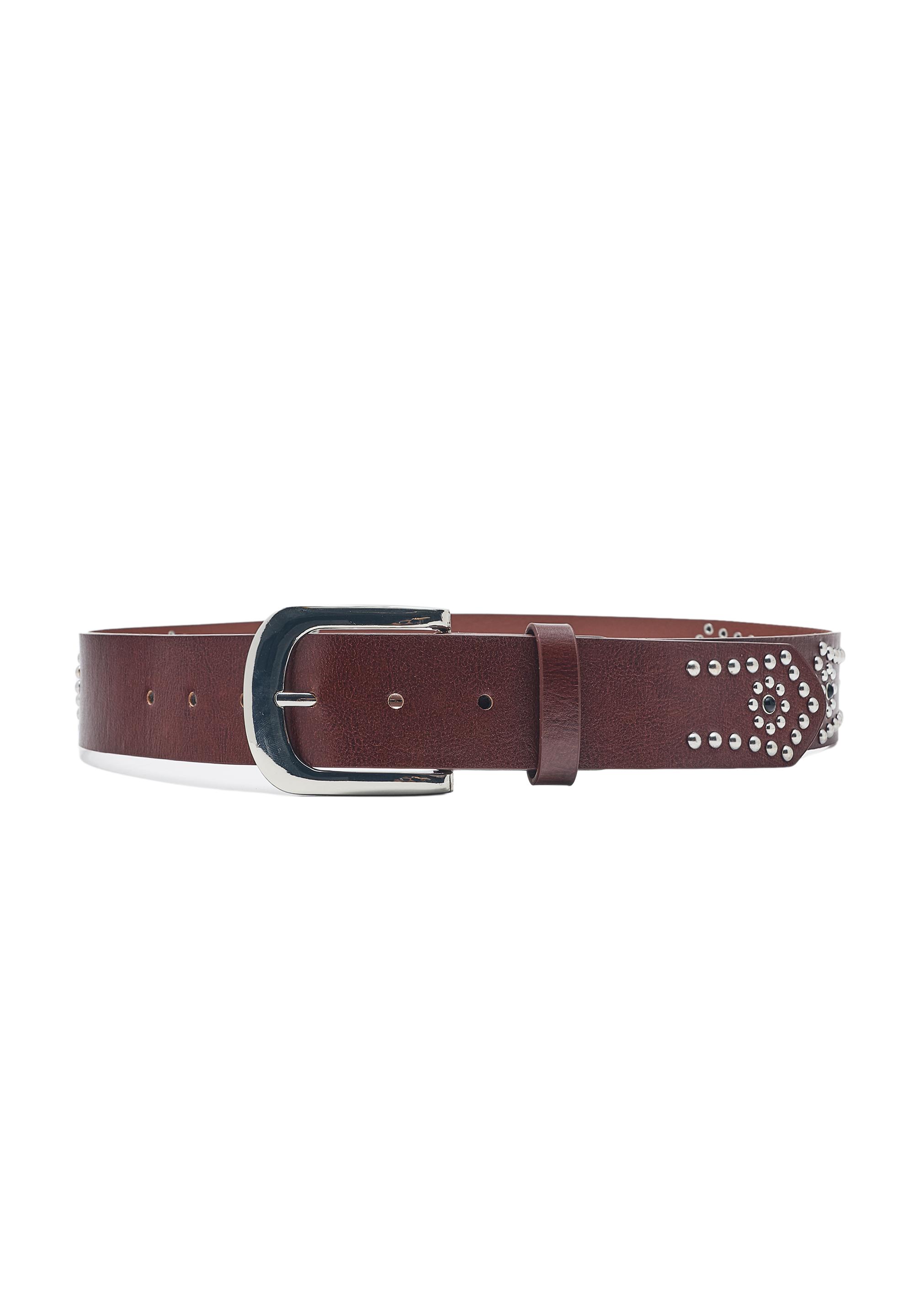 Studded belt — Brown