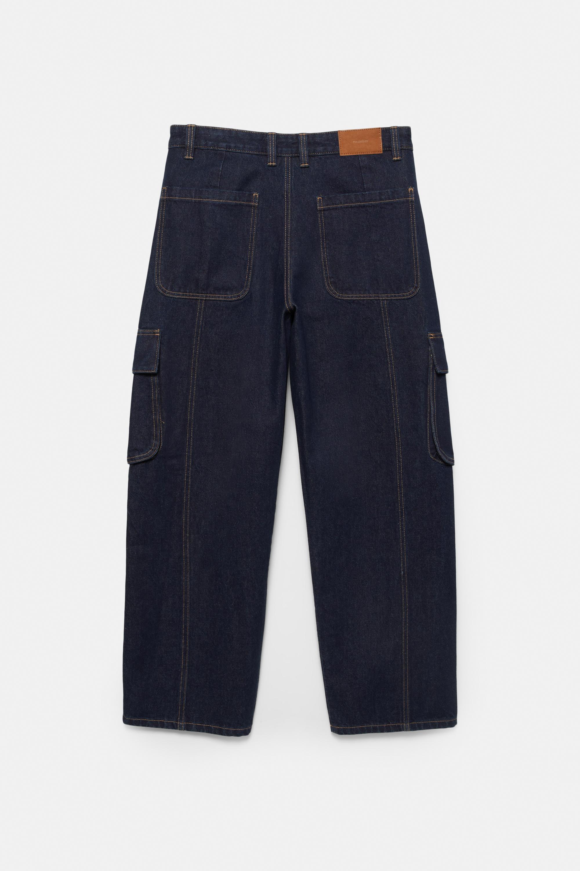Baggy cargo jeans — Navy