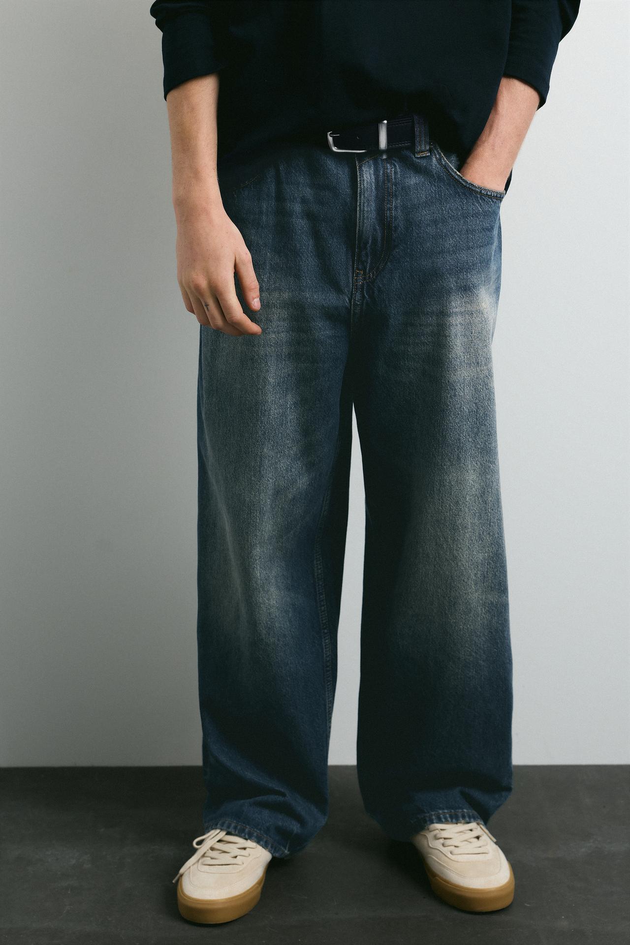 Baggy relaxed fit jeans — Neon blue