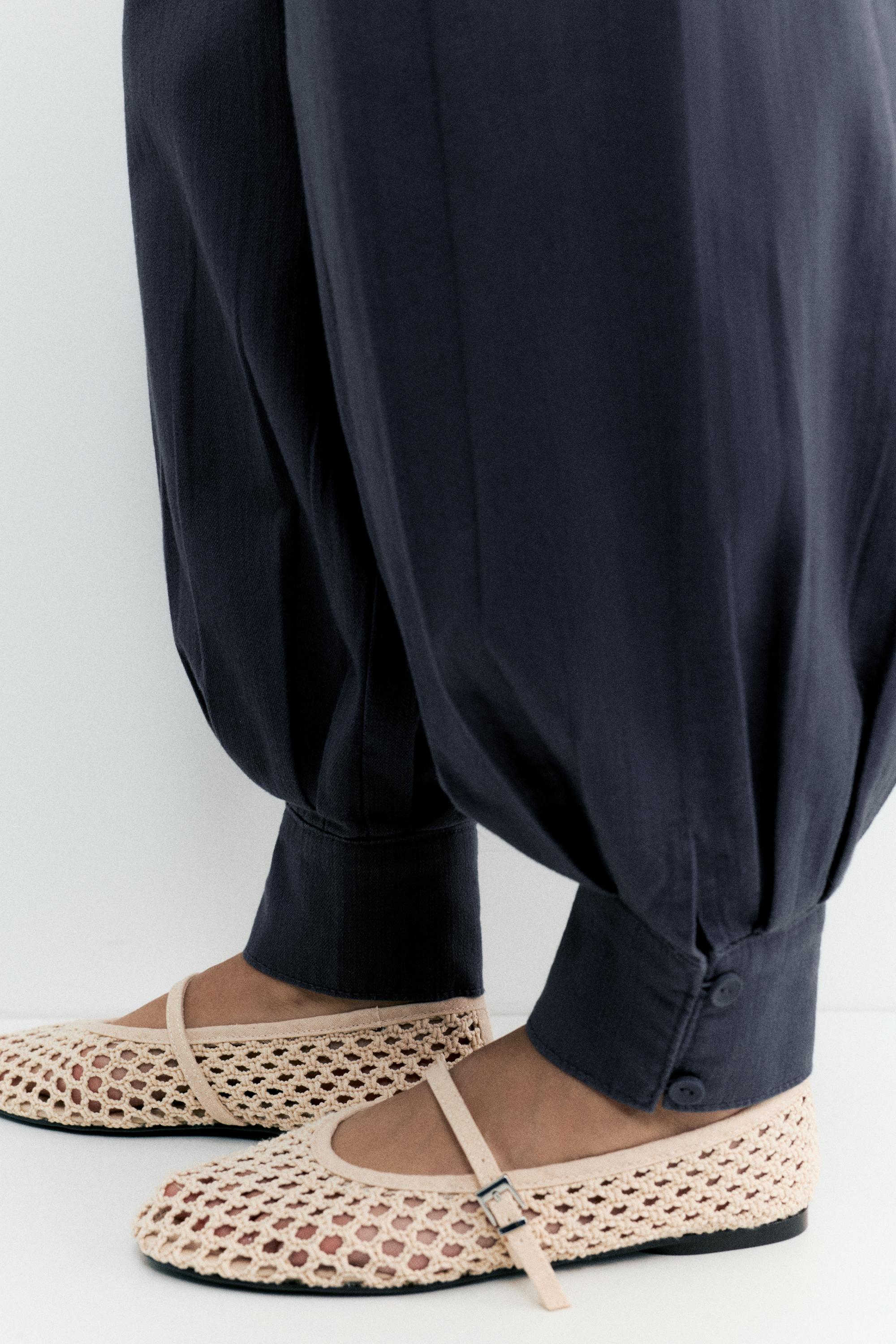 Rustic sarouel trousers — Grey blue