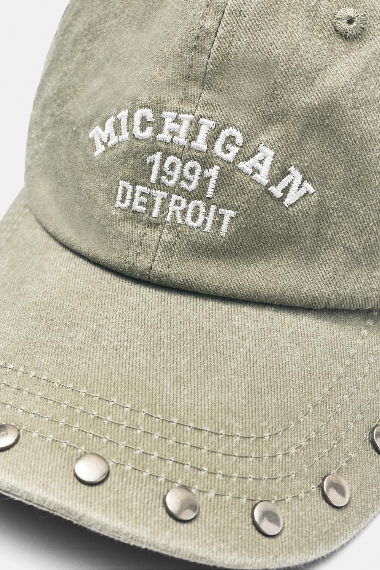 Studded Michigan cap — Khaki