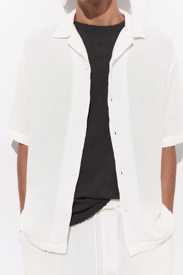 Short sleeve crepe shirt — White 8