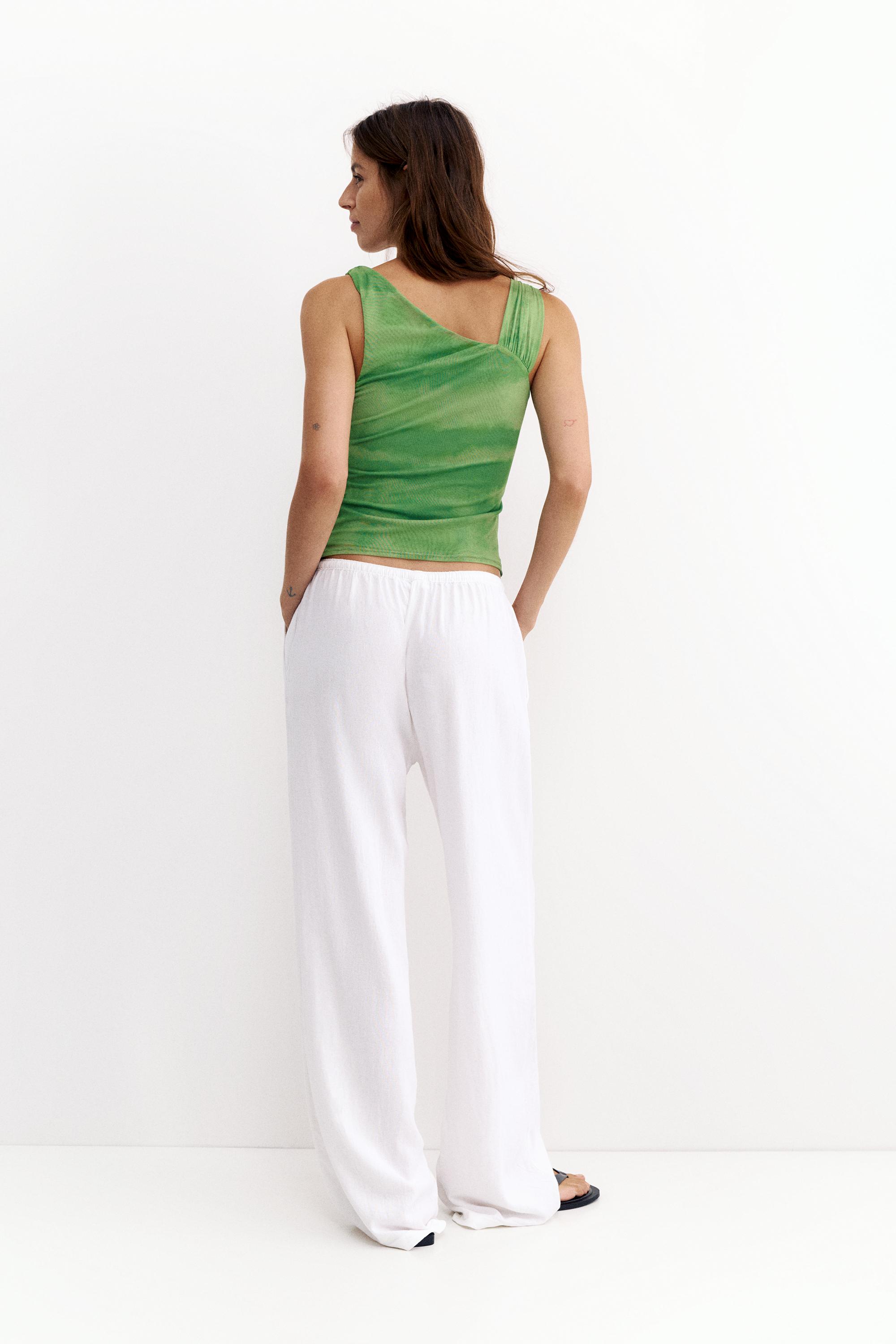 Draped asymmetric top — Green