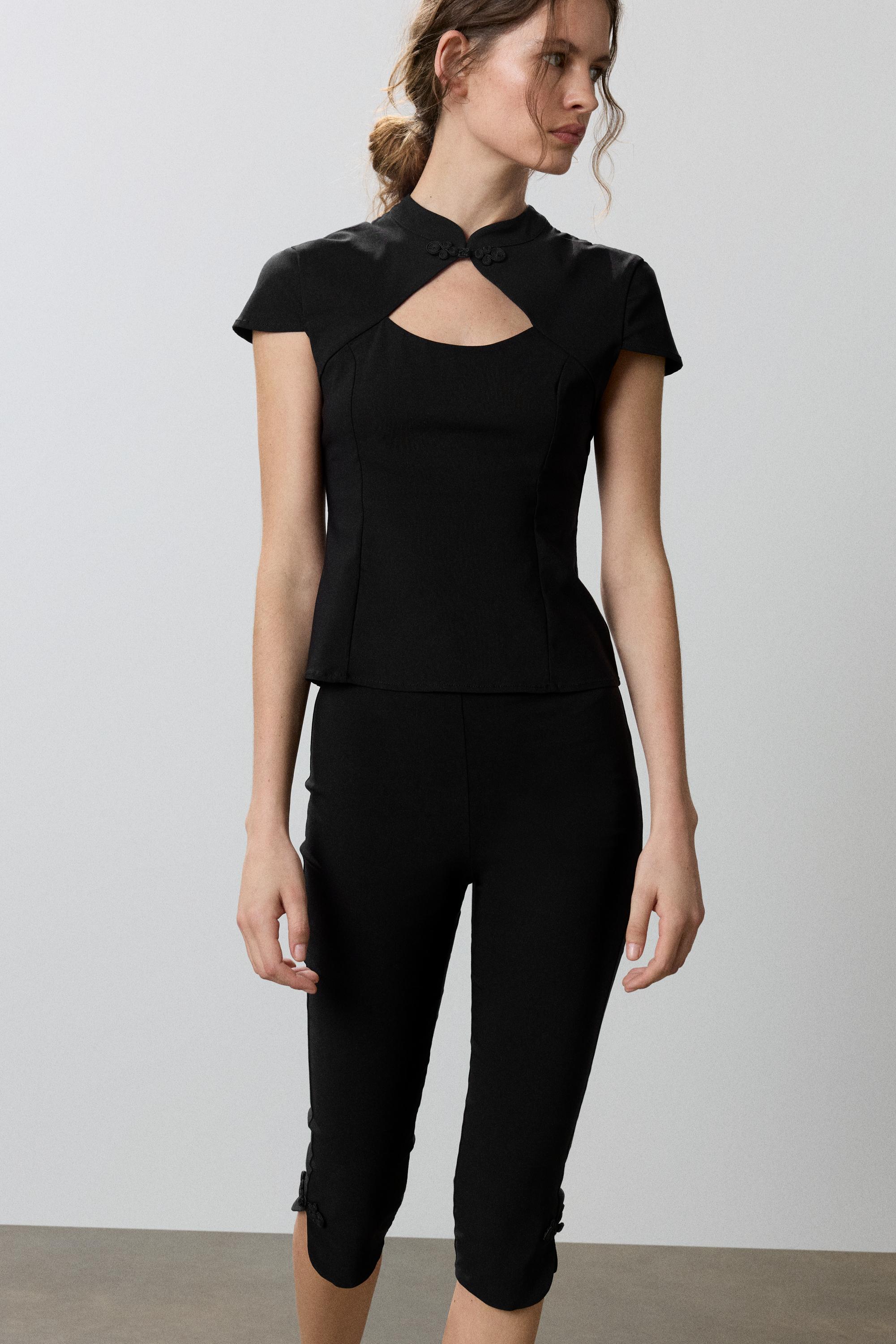 Frog fastening stand collar top — Black