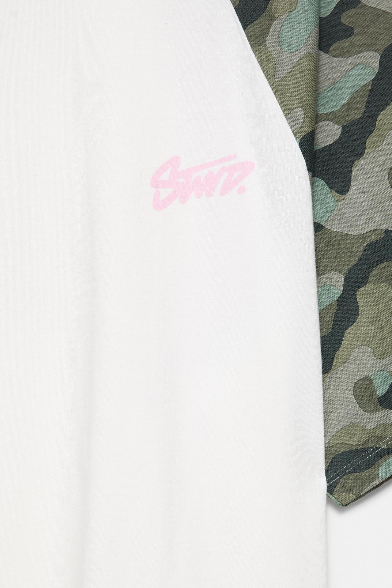 STWD T-shirt with printed sleeves — Ice