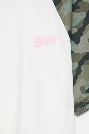 STWD T-shirt with printed sleeves — Ice 7