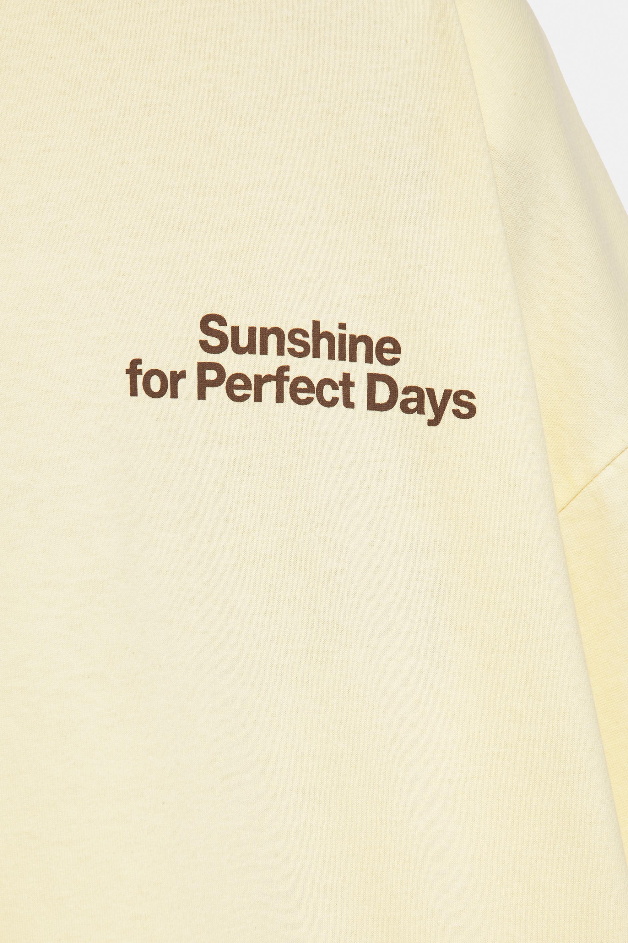 Oversize sun graphic T-shirt — Yellow