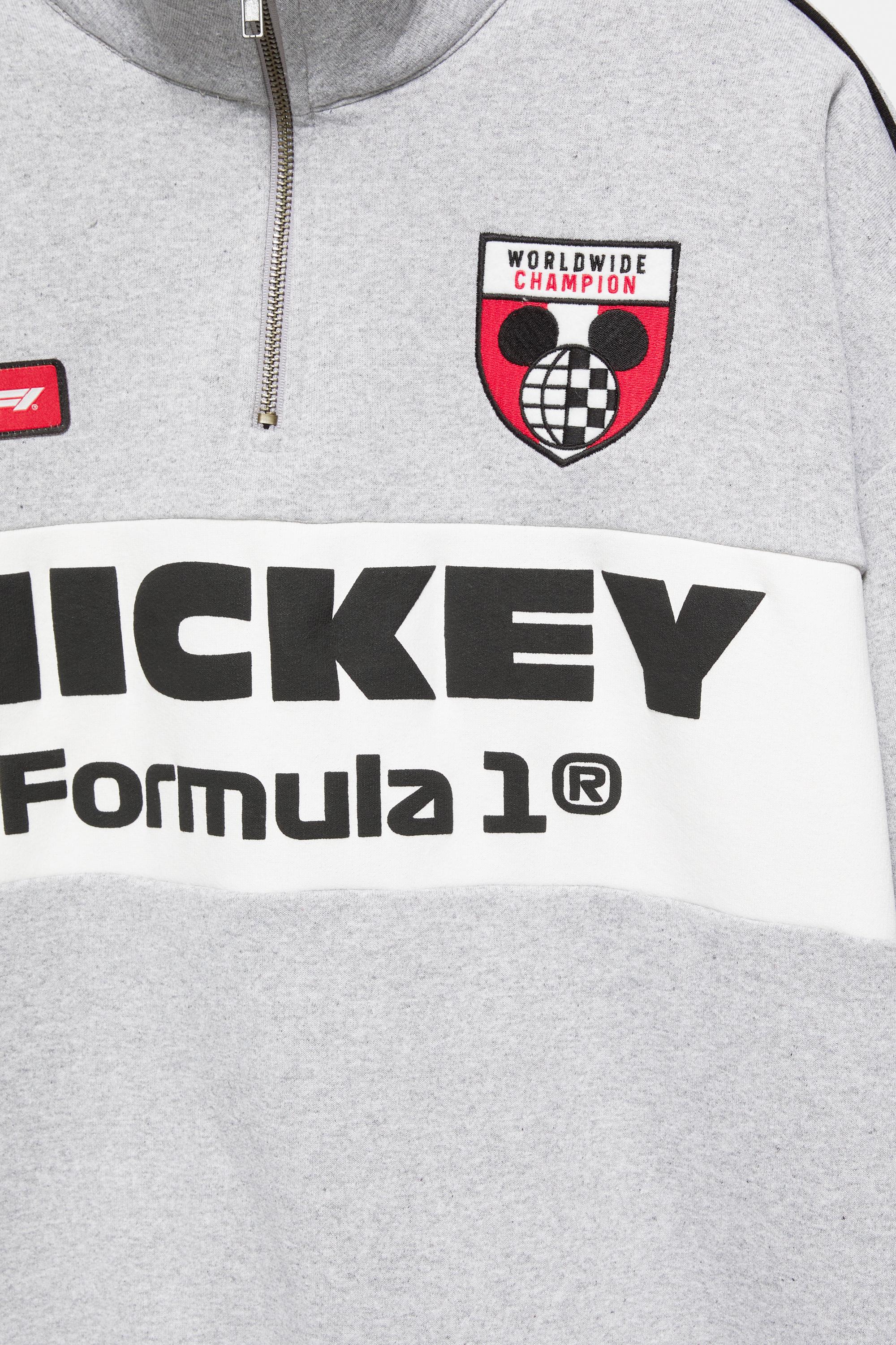 Pull&Bear Disney x F1 fermuarlı yaka sweatshirt görsel 4