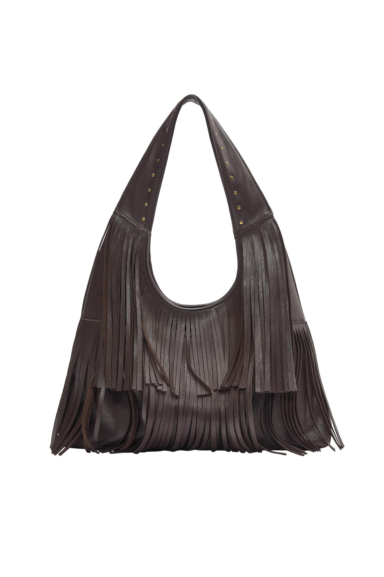 Püsküllü shopper çanta - Görsel 18