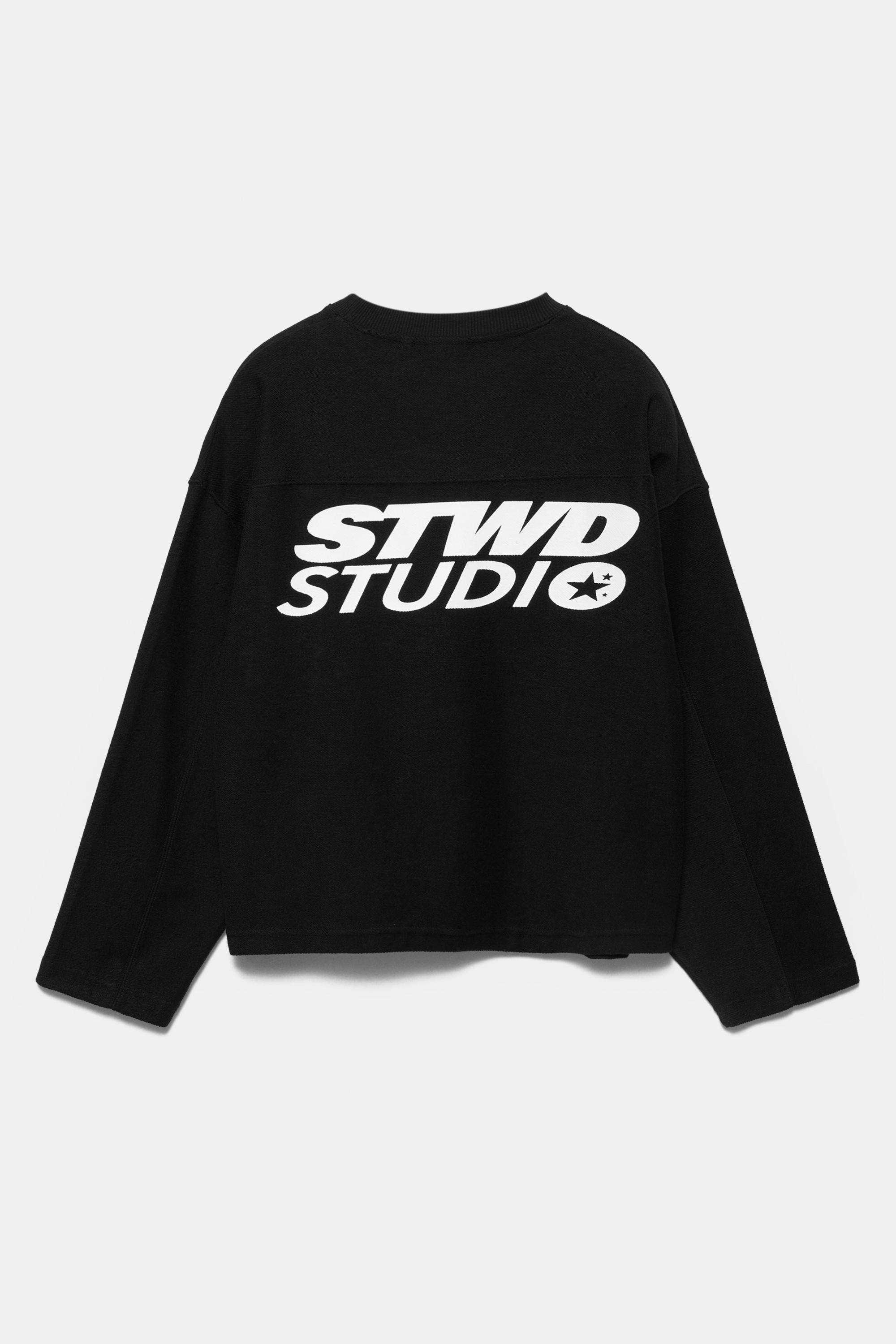 STWD Round Neck Sweatshirt — Black