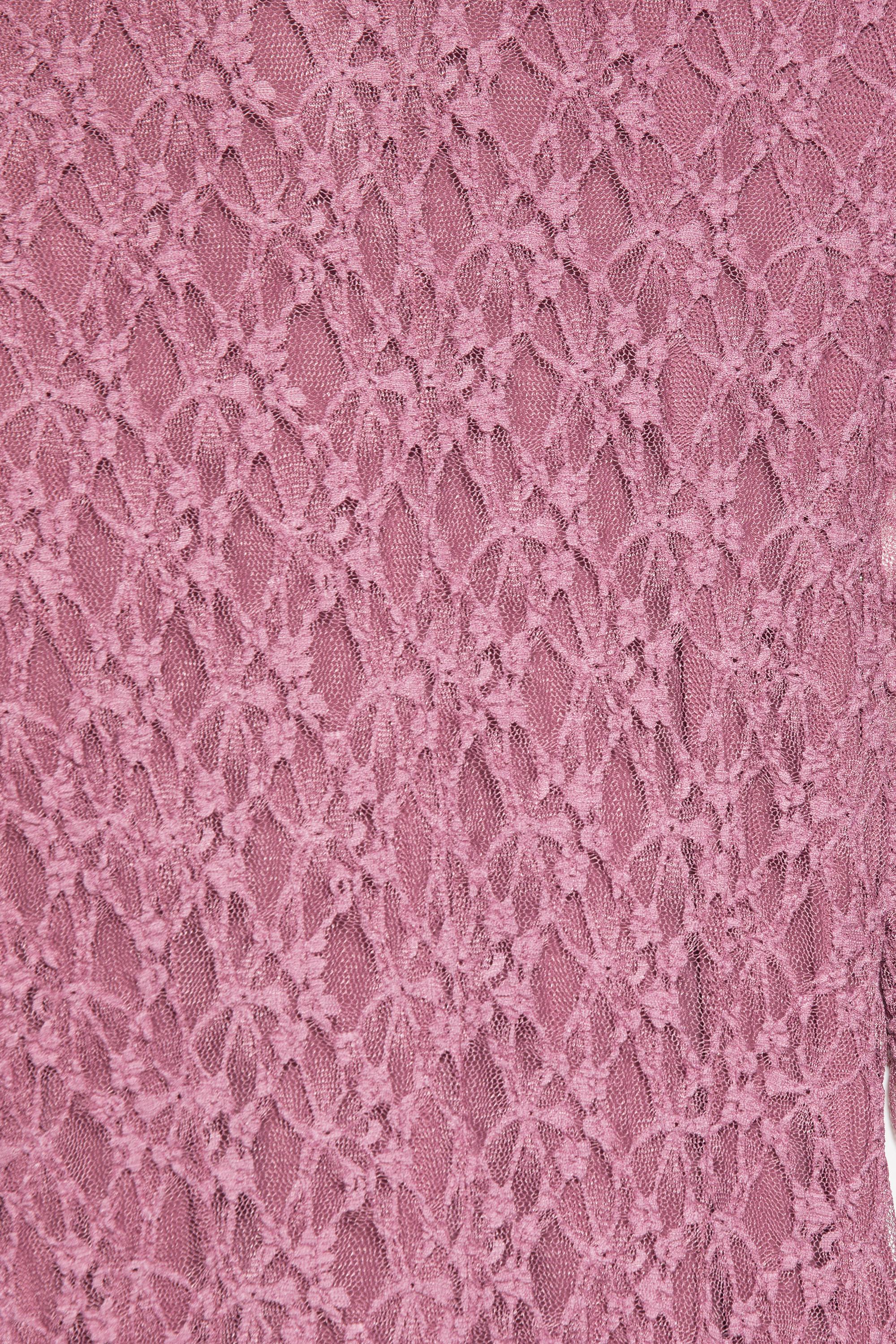 Long sleeve lace dress — Powder mauve