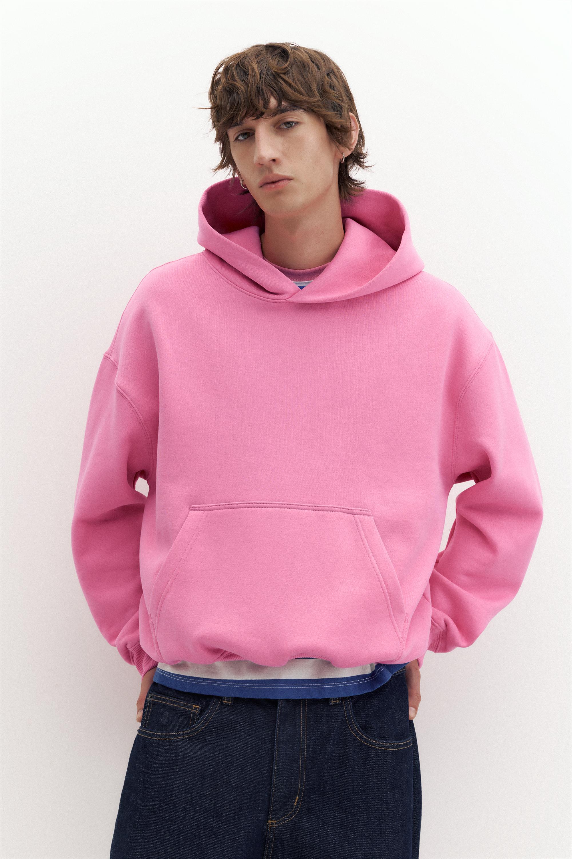 STWD boxy-fit logo hoodie — Pink