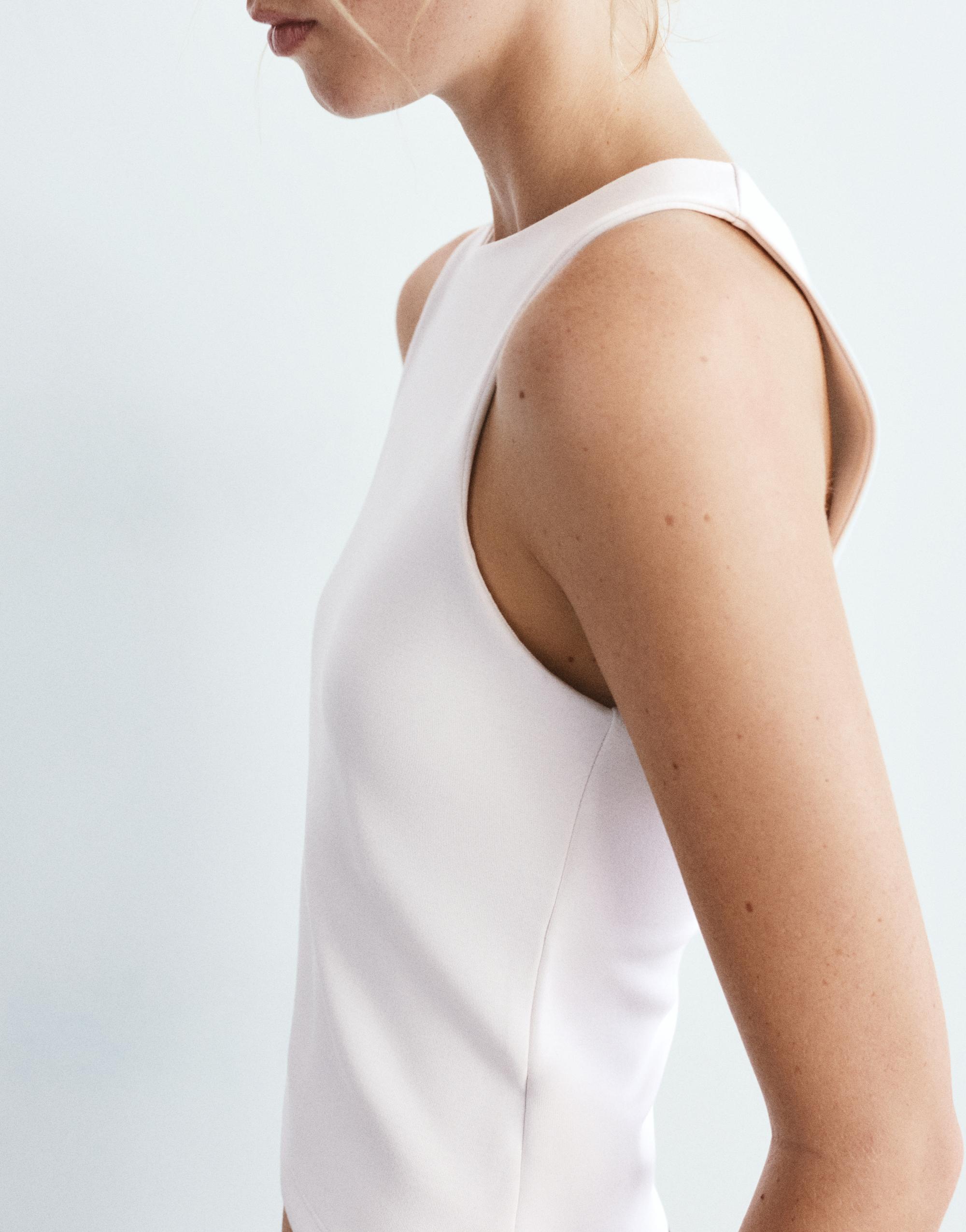 Soft-touch tank top — Ecru
