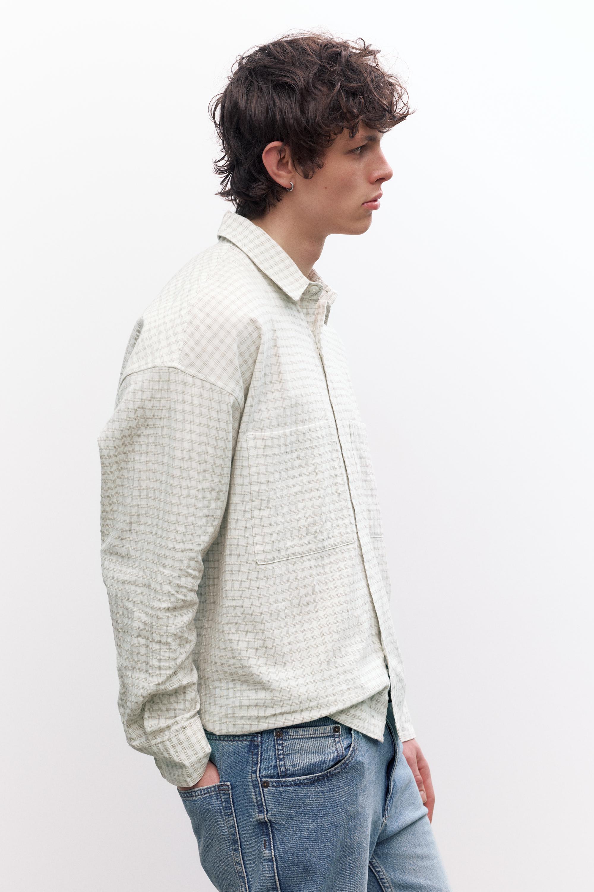 Cepli uzun kollu gömlek - Görsel 10