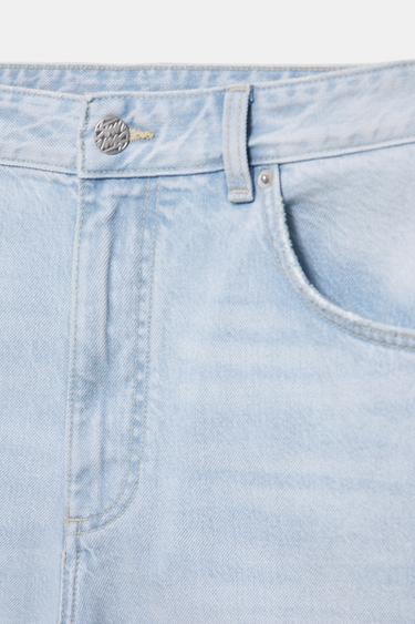 Baggy denim Bermuda shorts — Pale indigo 8