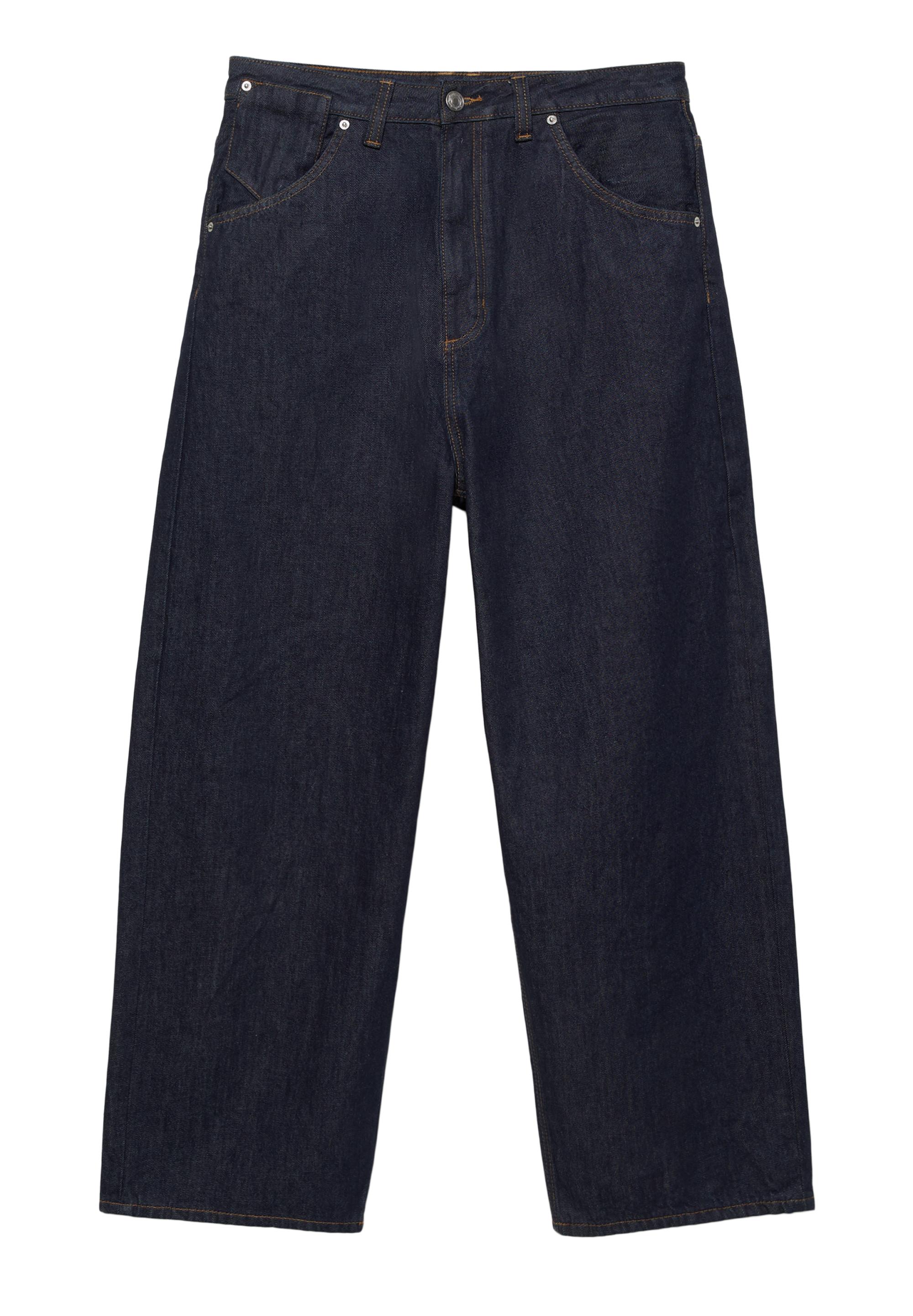 Embroidered super baggy jeans — Navy