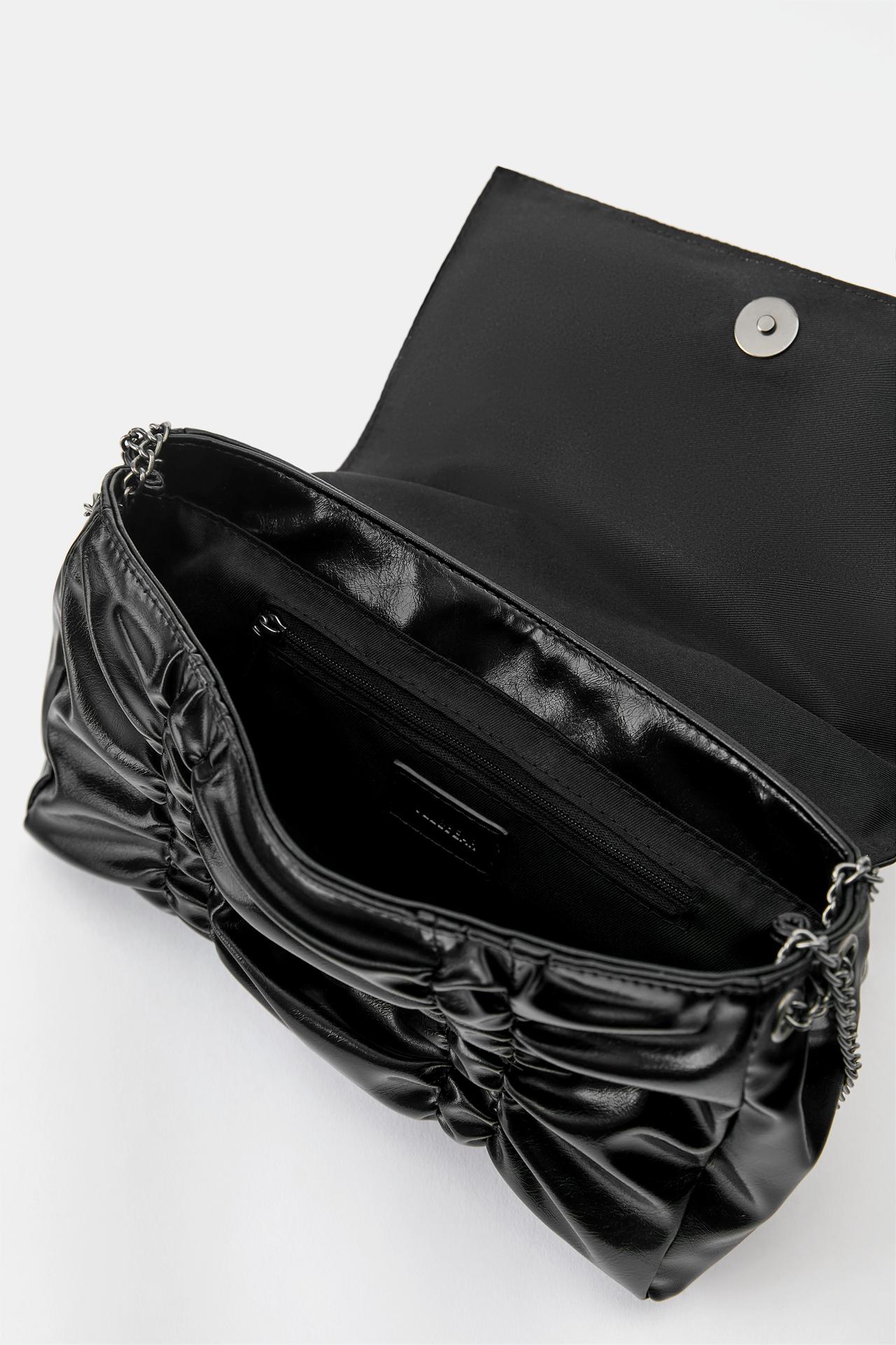 Ruched bag — Black