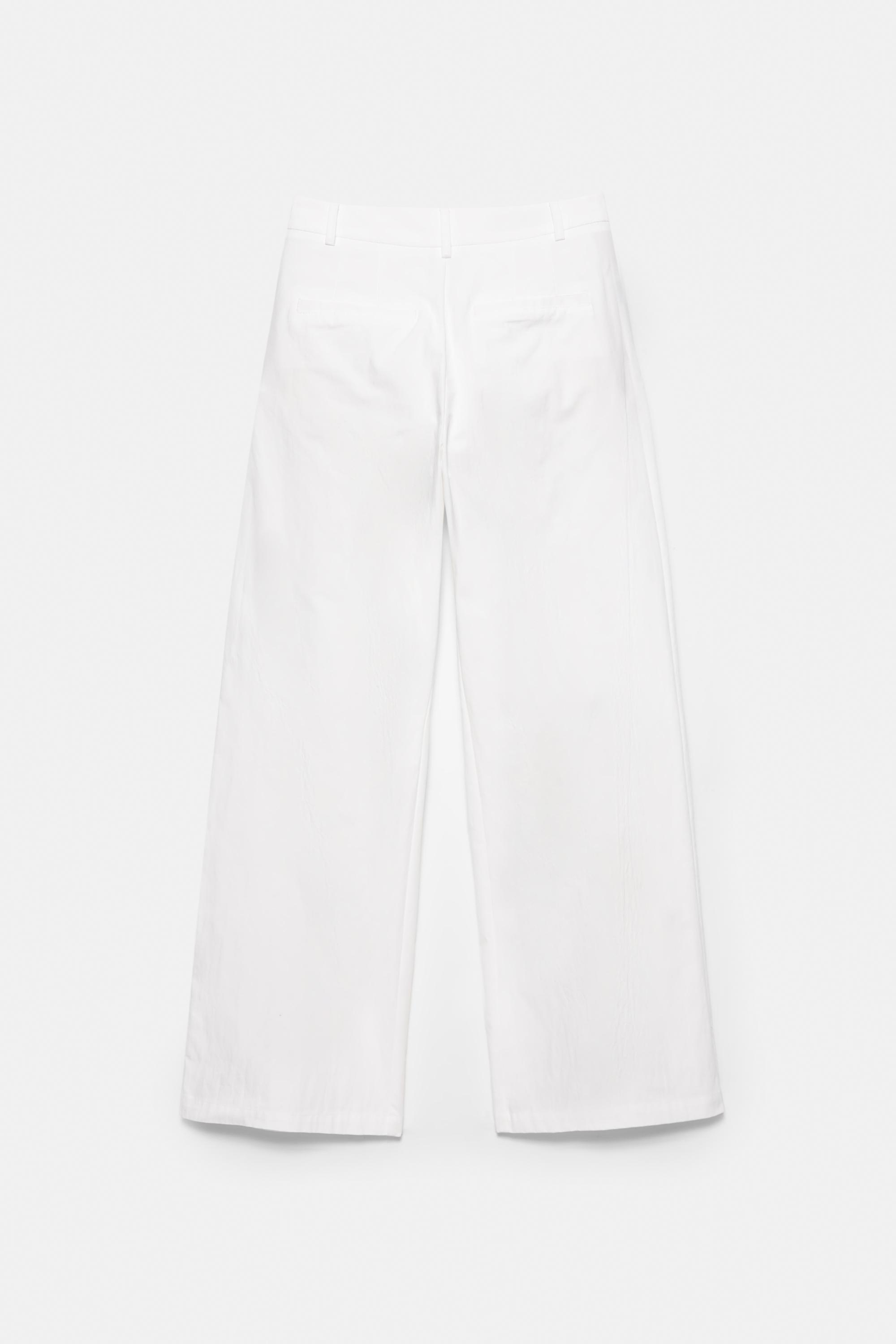 Double-dart white trousers — White