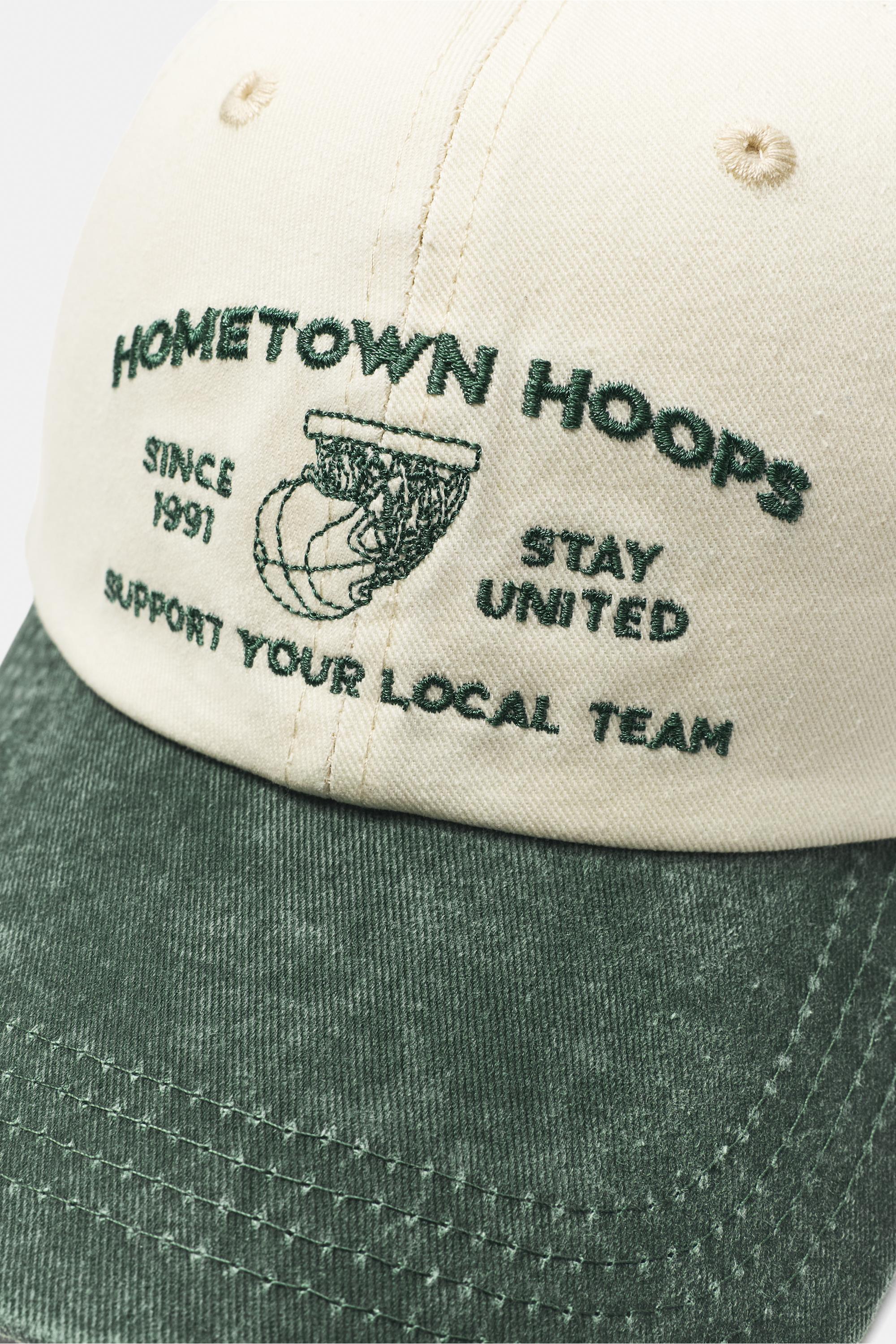 Hometown Hoops cap — Medium green