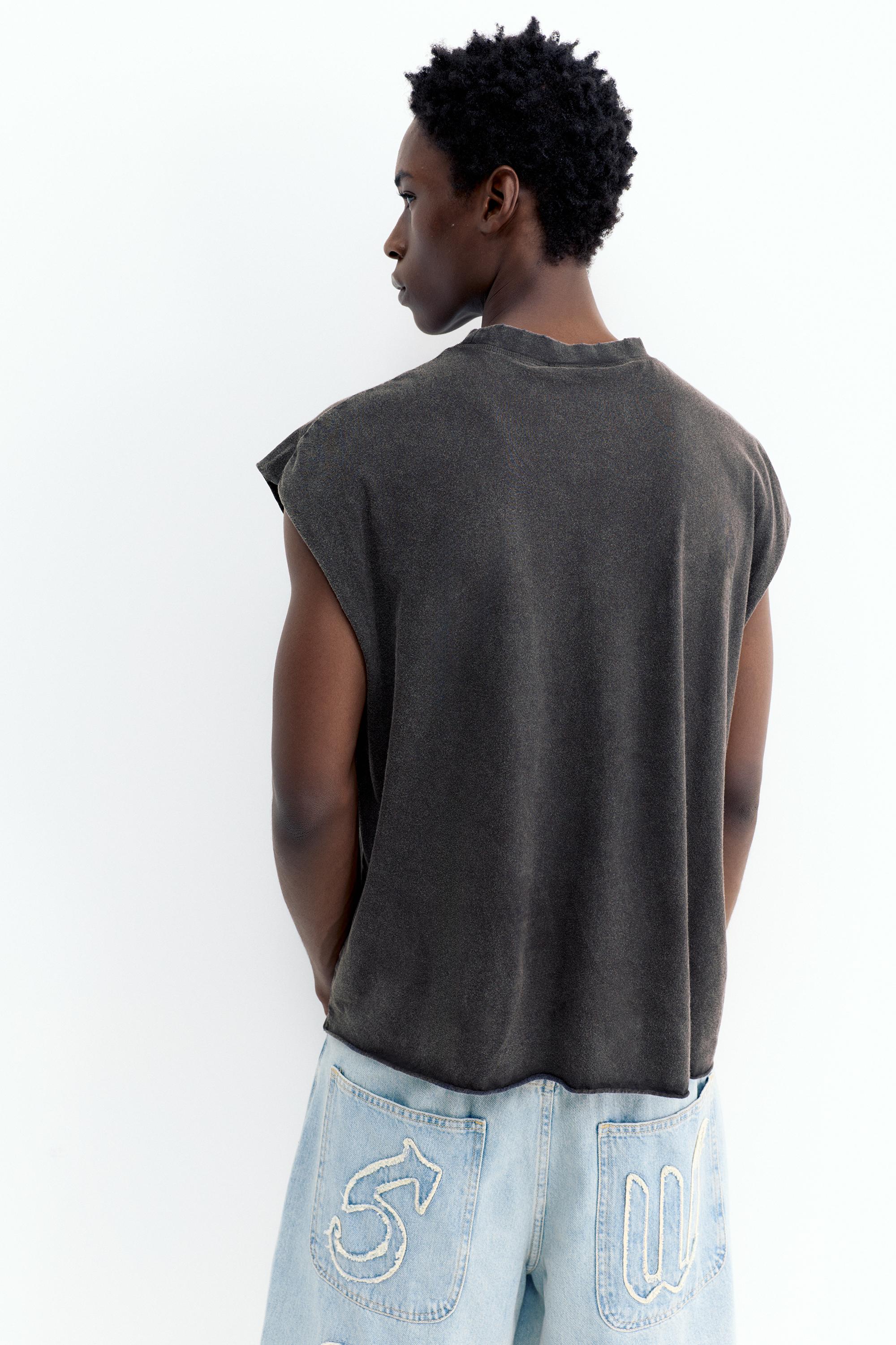 Acid wash tank top — Black