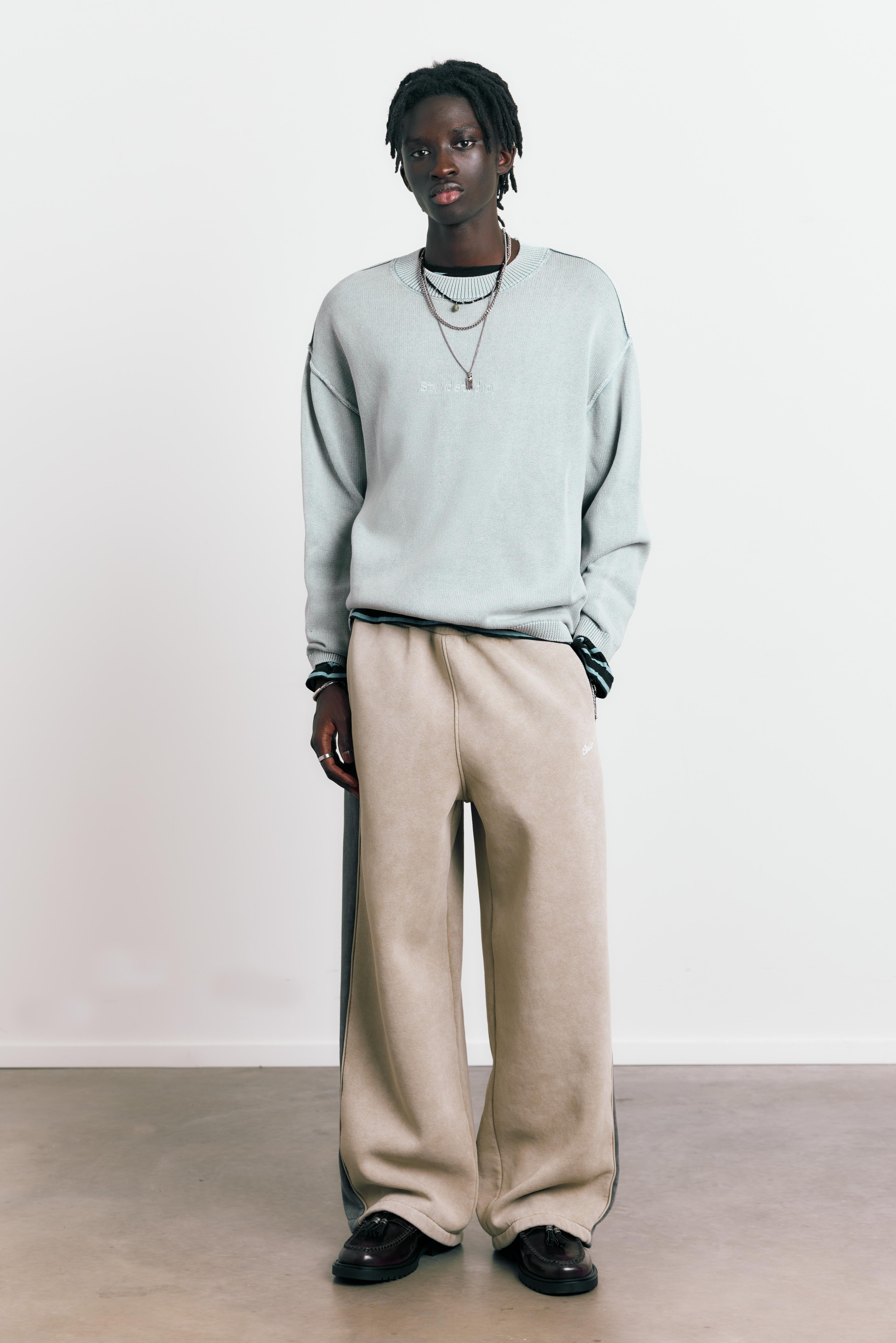 STWD Studio embroidered jumper — Faded blue