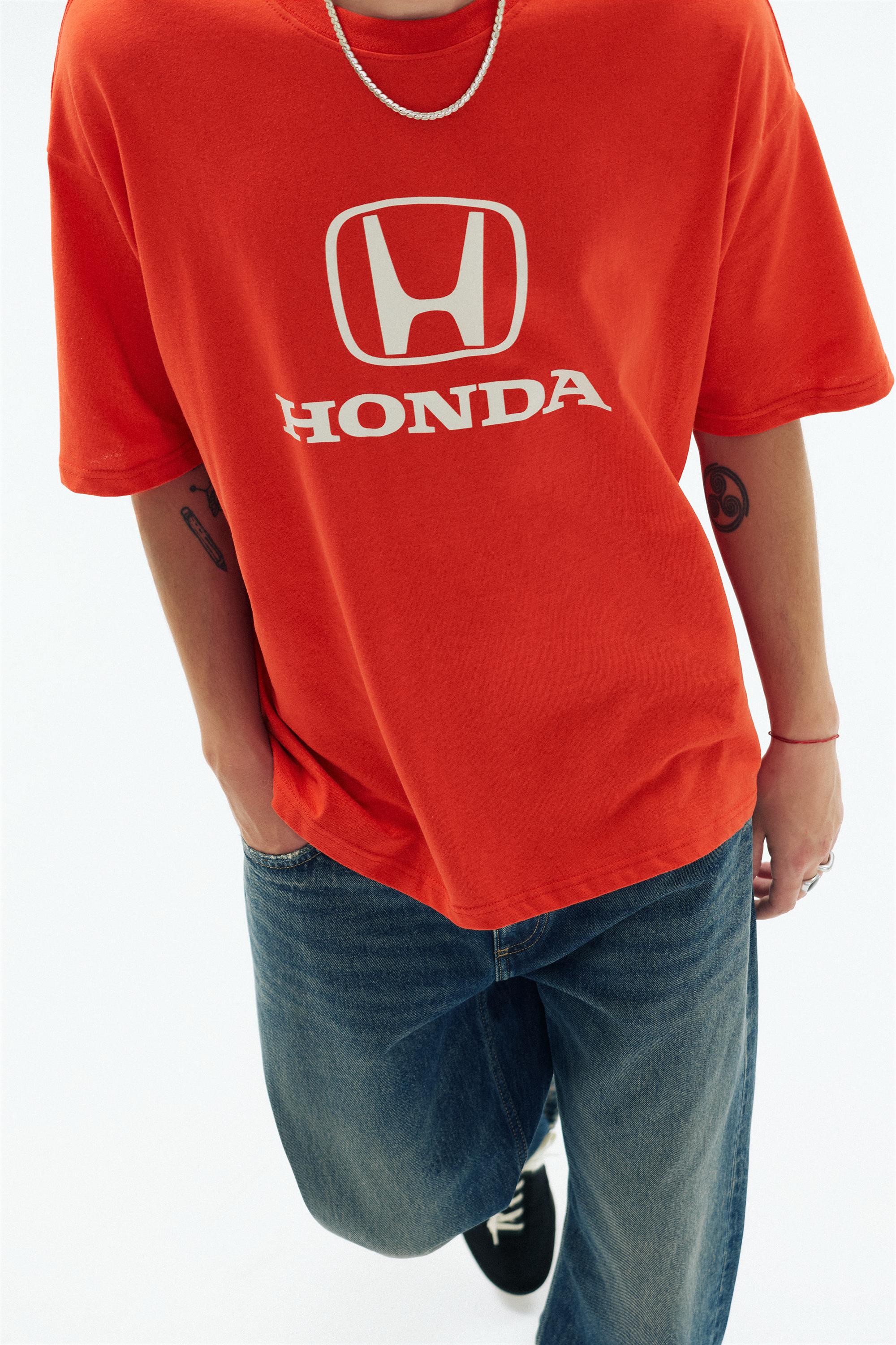 Relaxed fit Honda logo T-shirt — Red