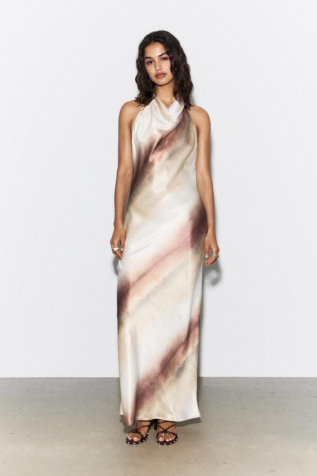 Vestito midi halter satinato PULL&BEAR