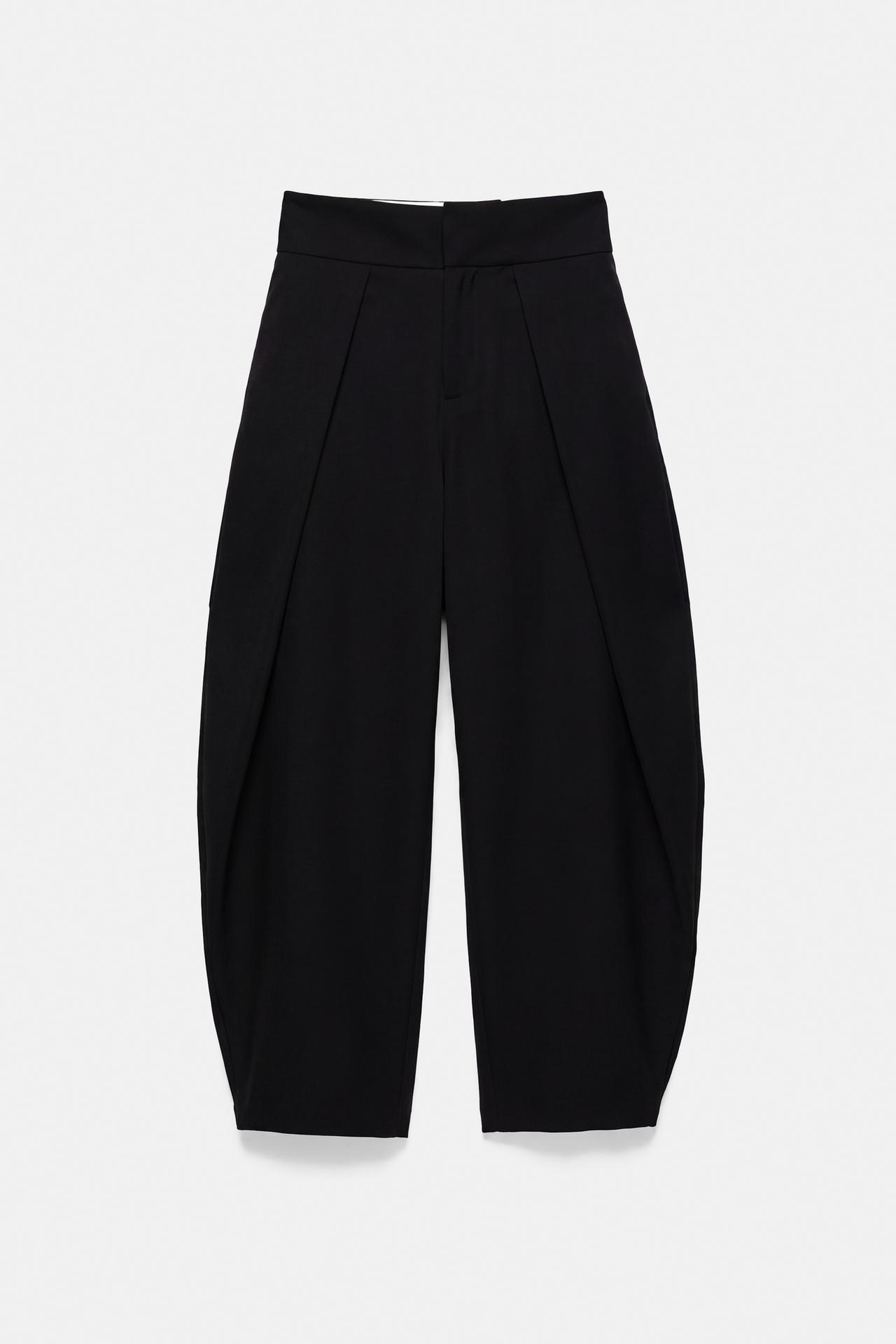 Balloon fit darted trousers — Black