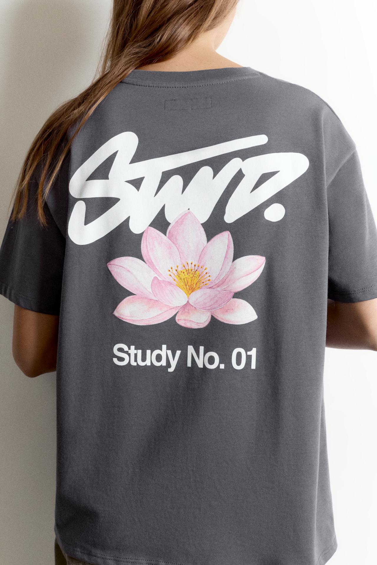 STWD flower graphic T-shirt — Grey