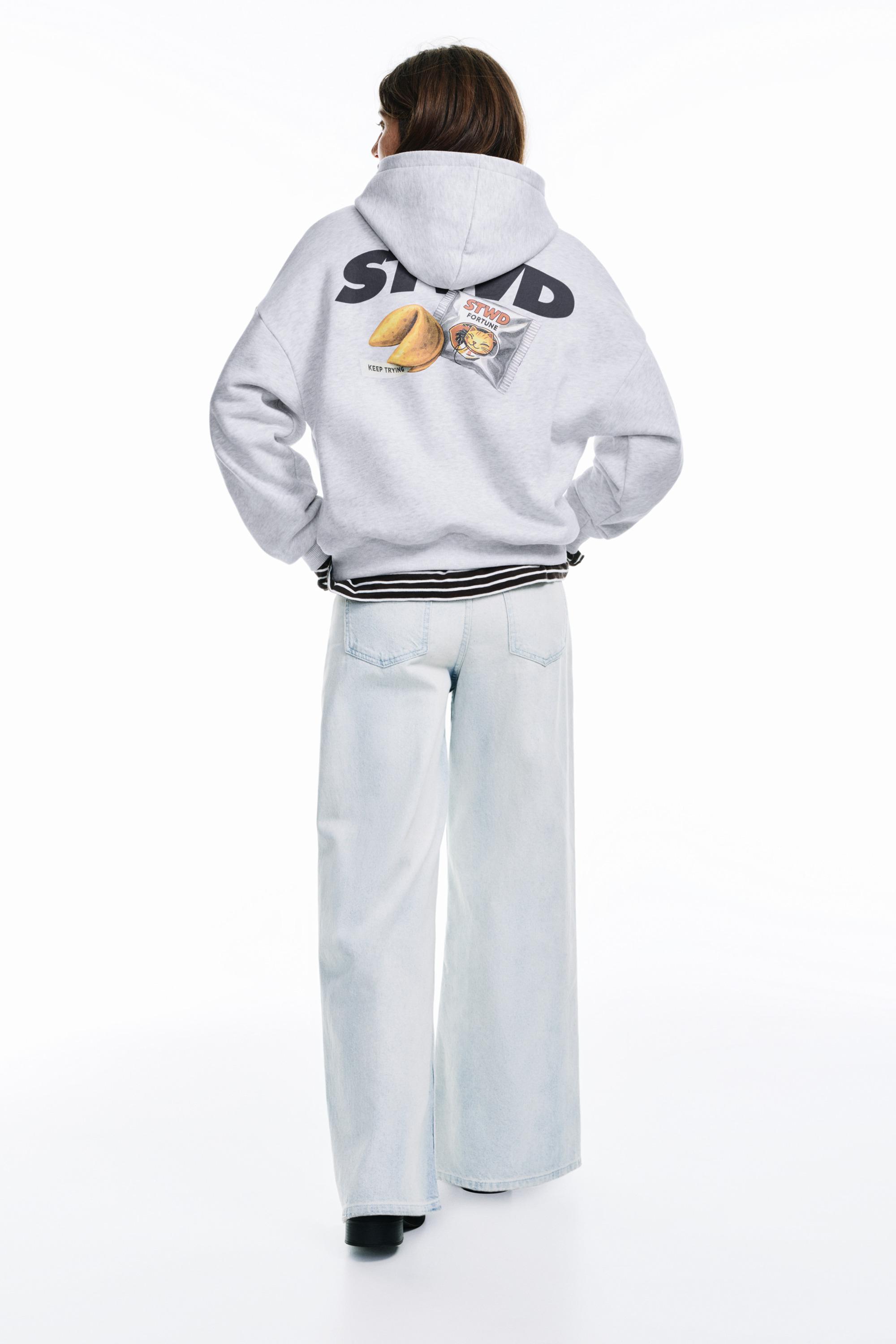 STWD fortune cookie hoodie — Grey marl