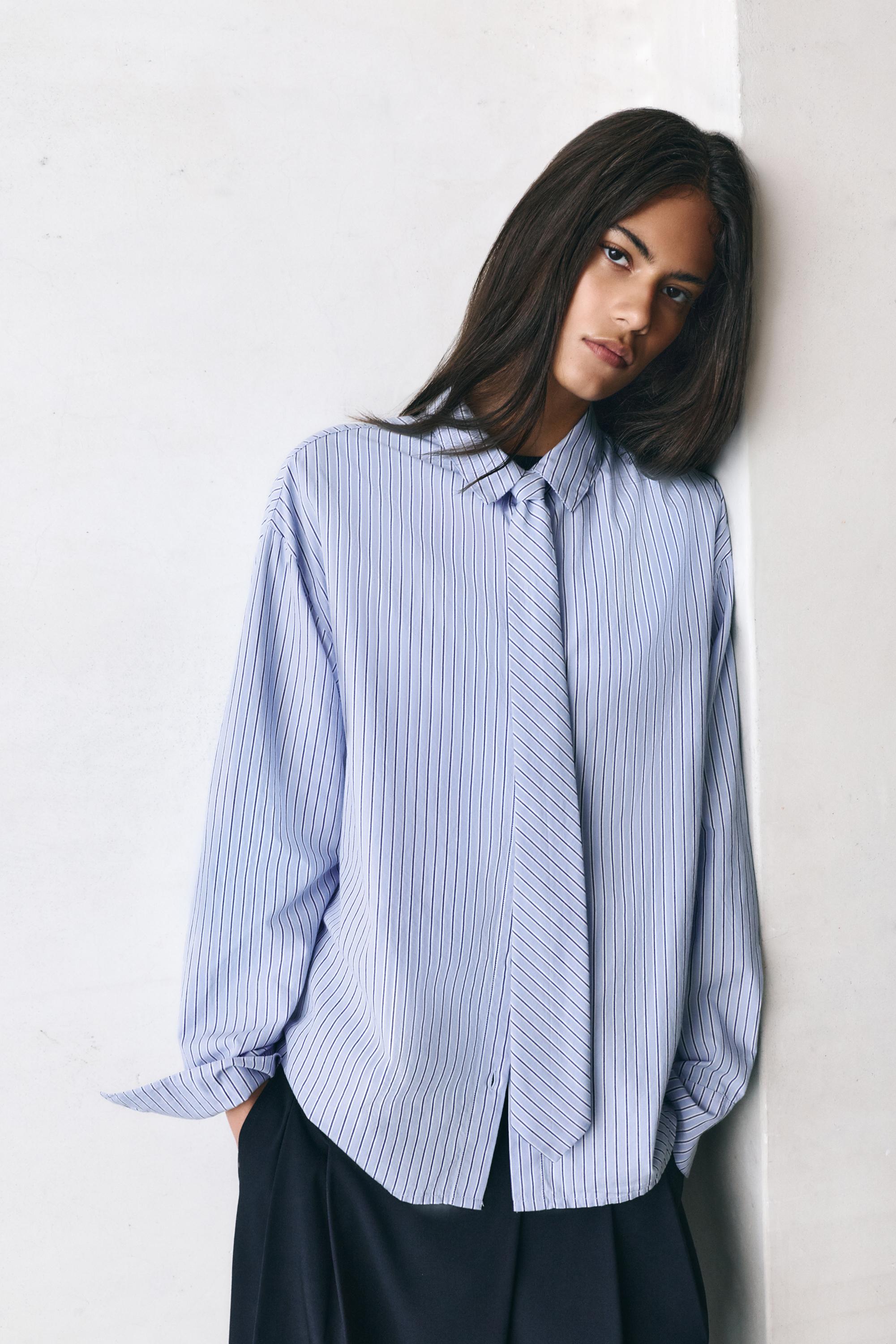 Popelinhemd Mit Krawatte