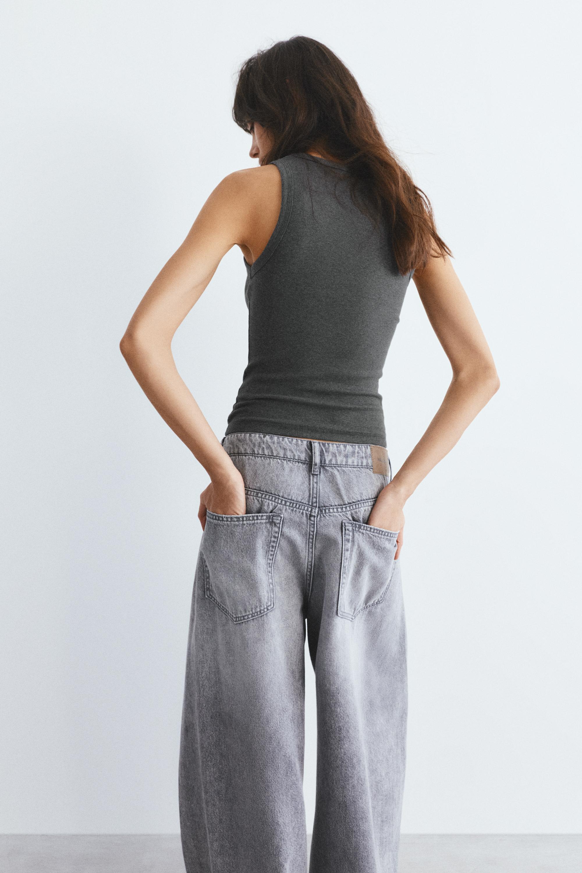 Round neck tank top — Medium marl