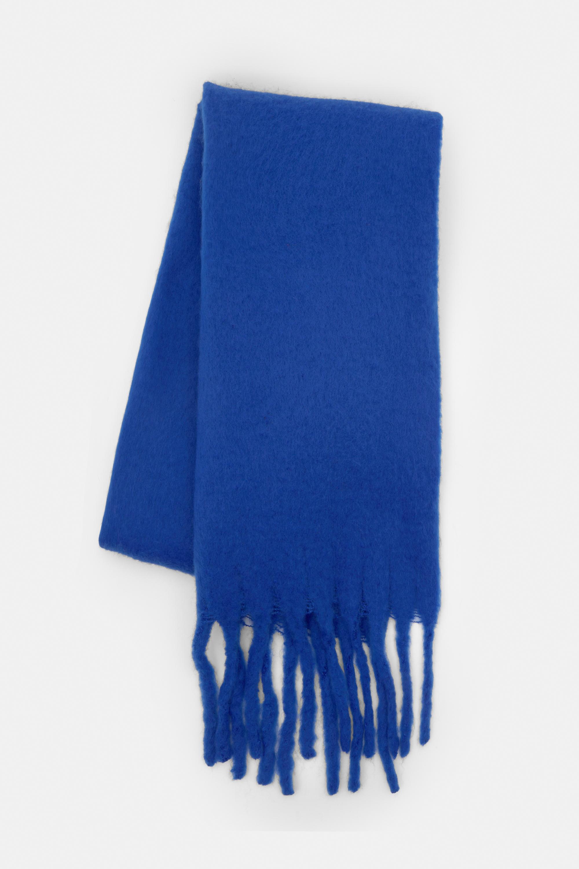 Maxi mohair-effect scarf — Electric blue