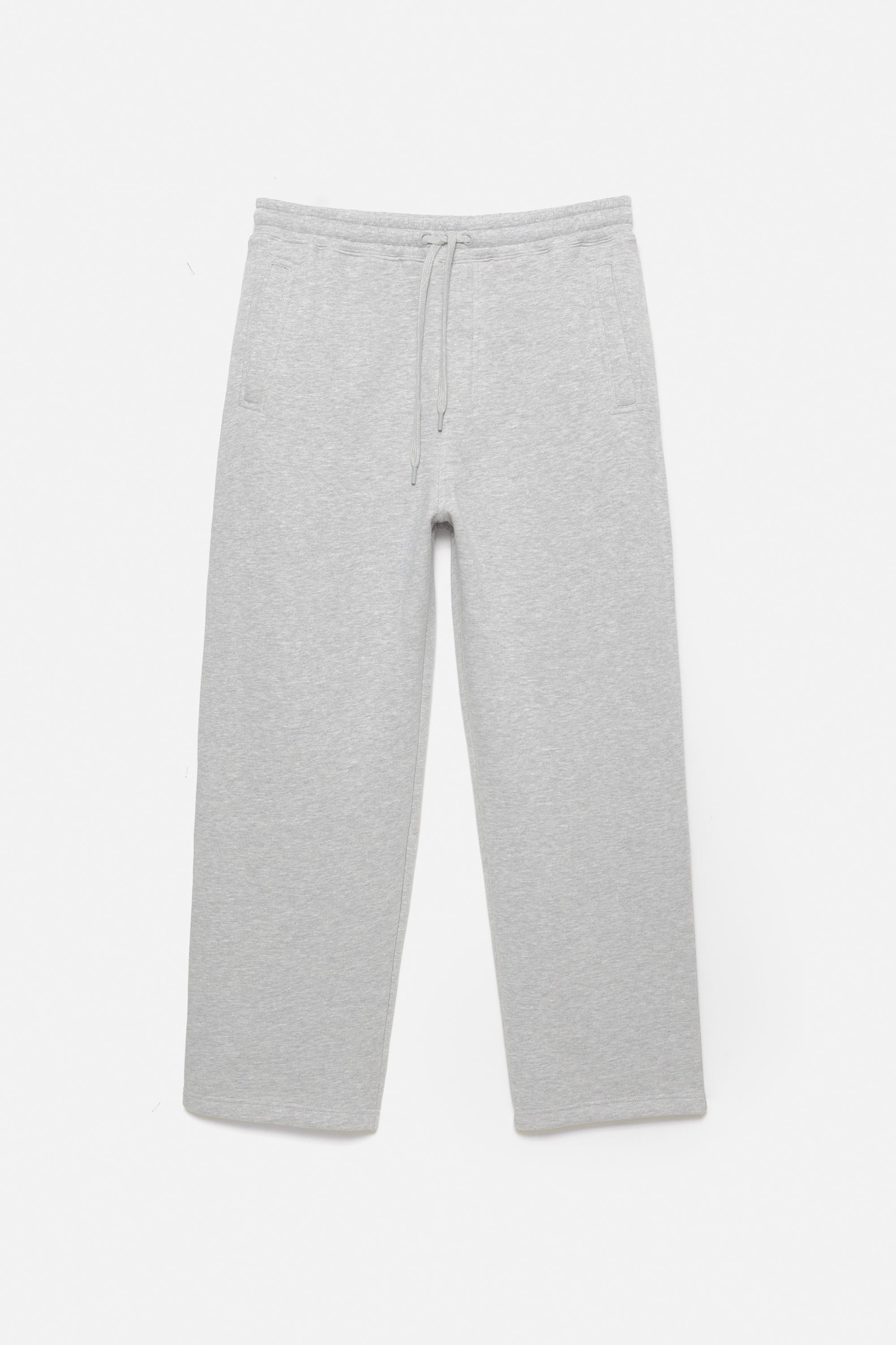 Basic baggy tracksuit bottoms — Grey marl