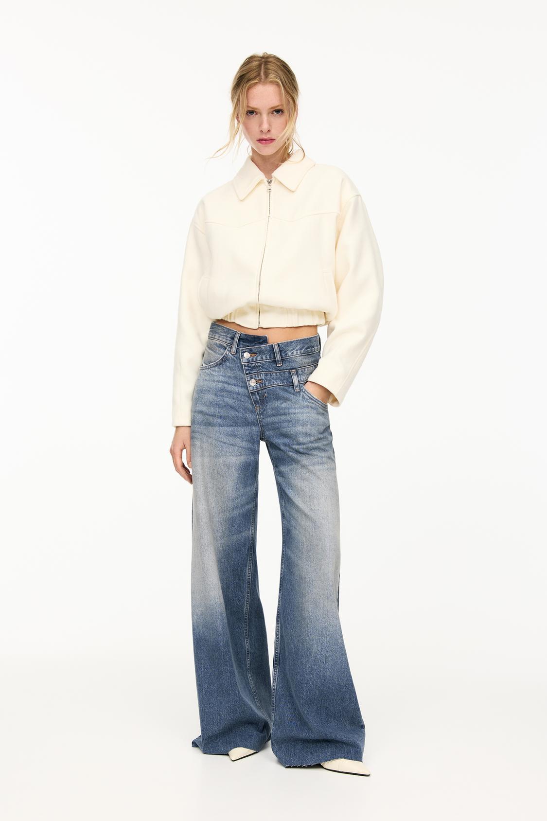 Pantaln Ancho Zara Pantalon Tiro Alto Mujer Outfit Los Pantalones