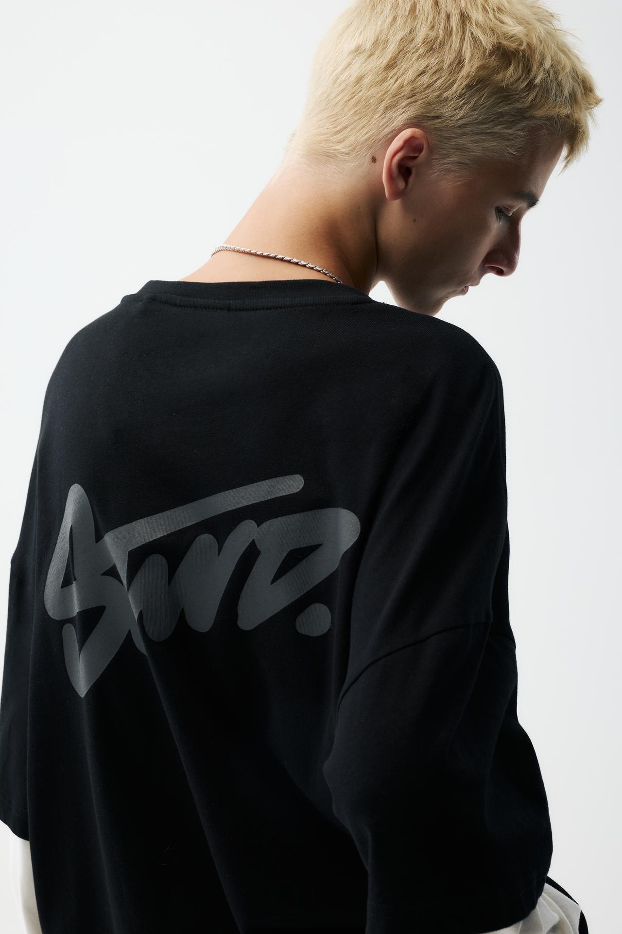 Double sleeve T-shirt — Black