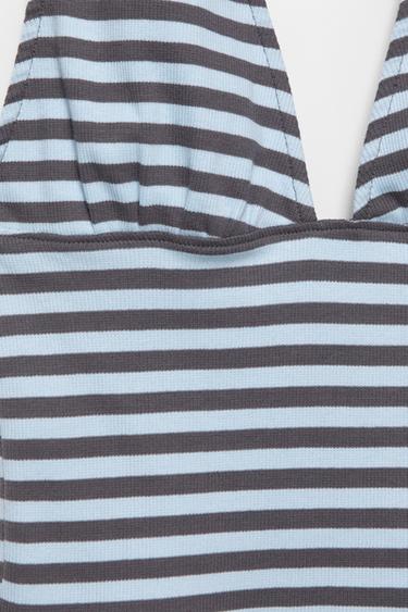 Striped halter top — Bluish grey 7